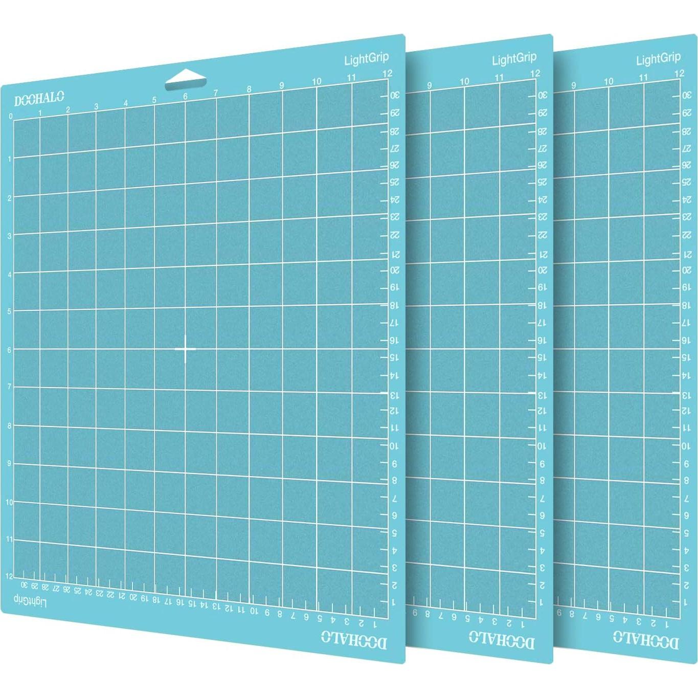 DOOHALO Alfombrillas de Corte 12x12 cm para Silhouette Cameo 4 - 3 Paquete