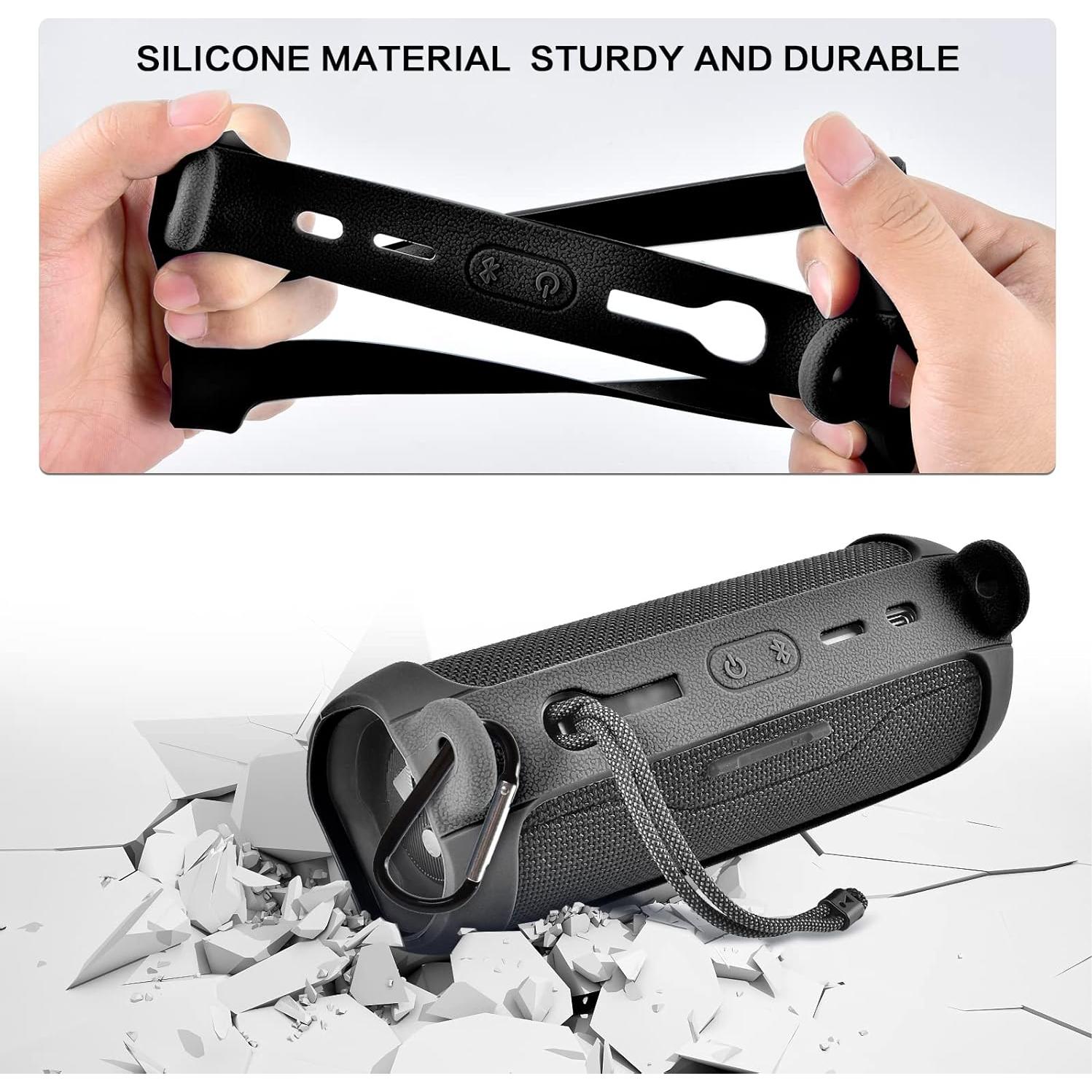 Funda de silicona para altavoz JBL Flip 6 - Negro, ligera y resistente