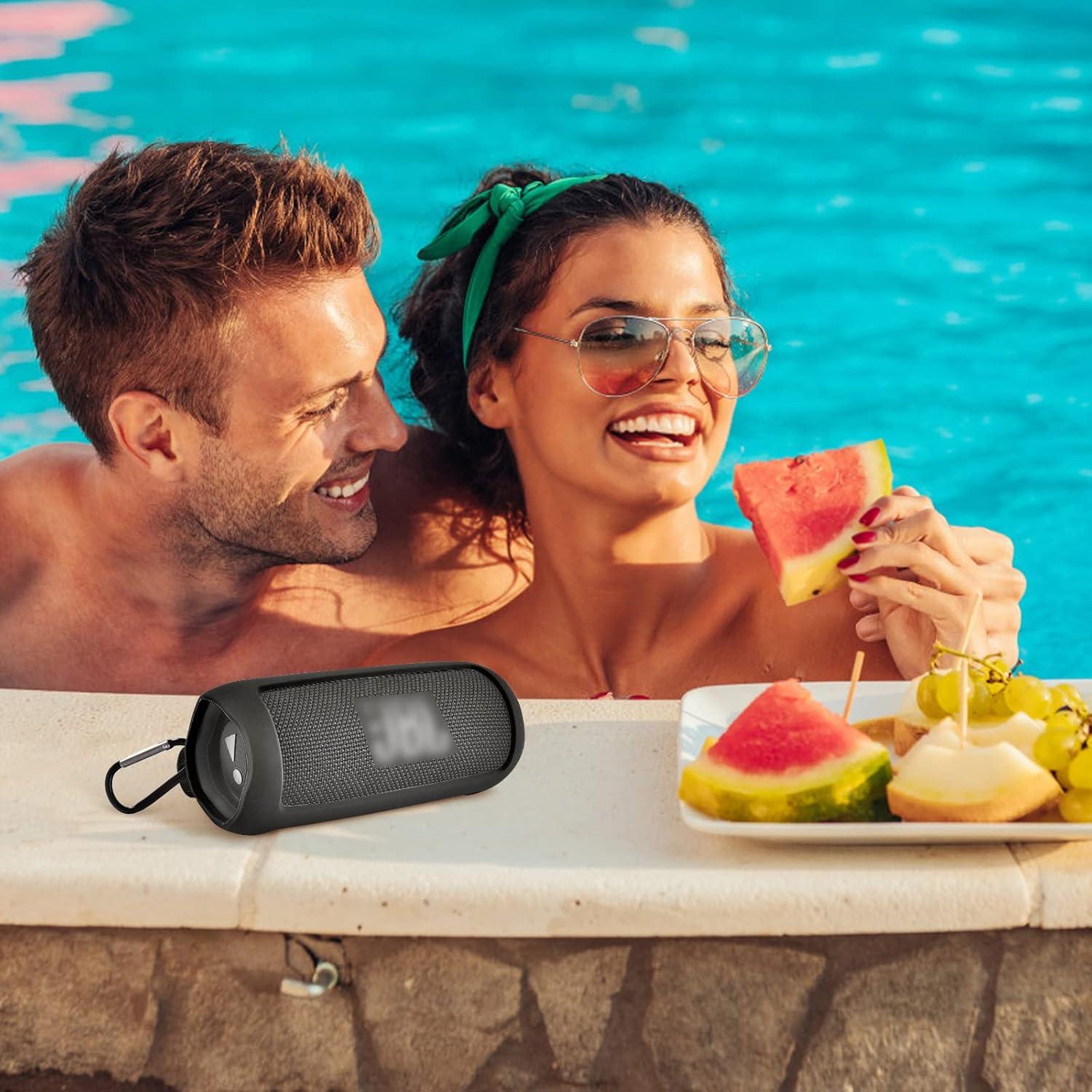 Funda de silicona para altavoz JBL Flip 6 - Negro, ligera y resistente