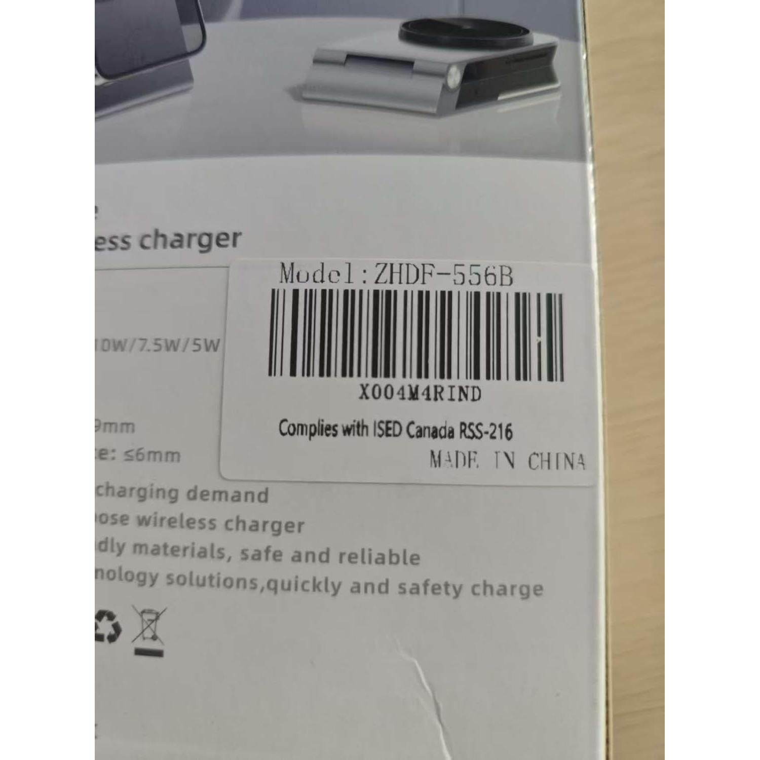 Cargador Inalámbrico 3 en 1 Egognaw con Luz Nocturna