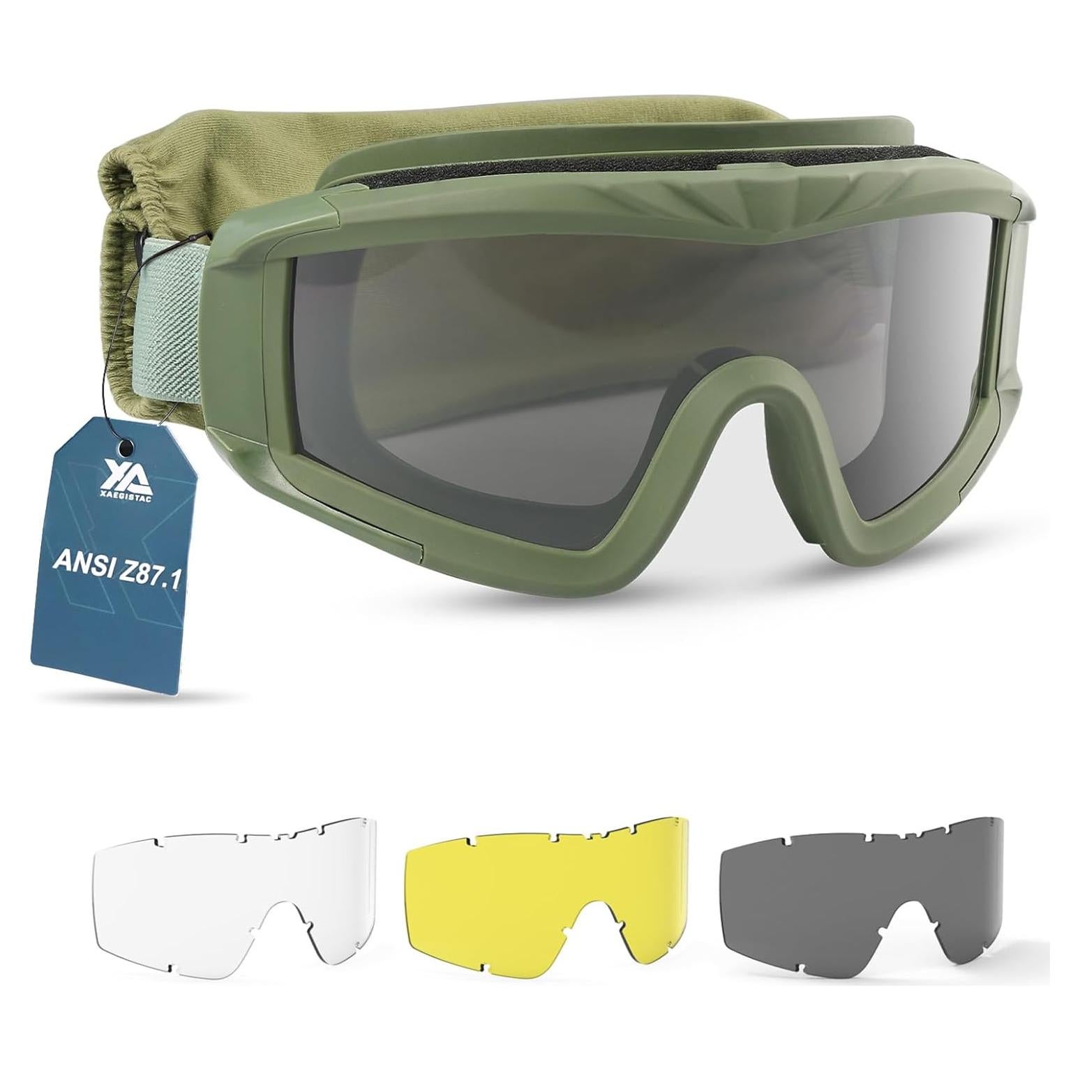 Gafas Tácticas Xaegistac S06 con 3 Lentes Intercambiables