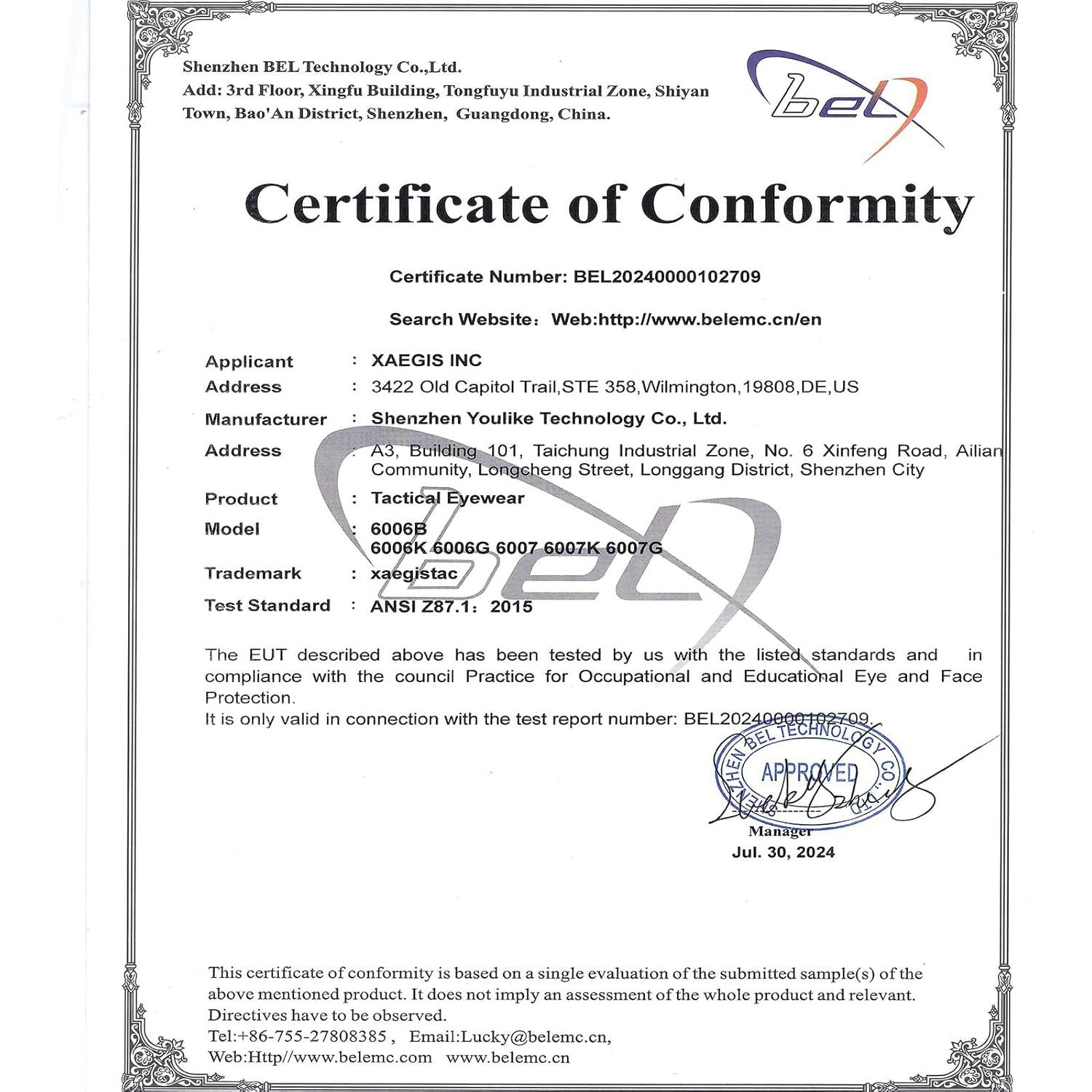 Gafas Tácticas Xaegistac S06 con 3 Lentes Intercambiables