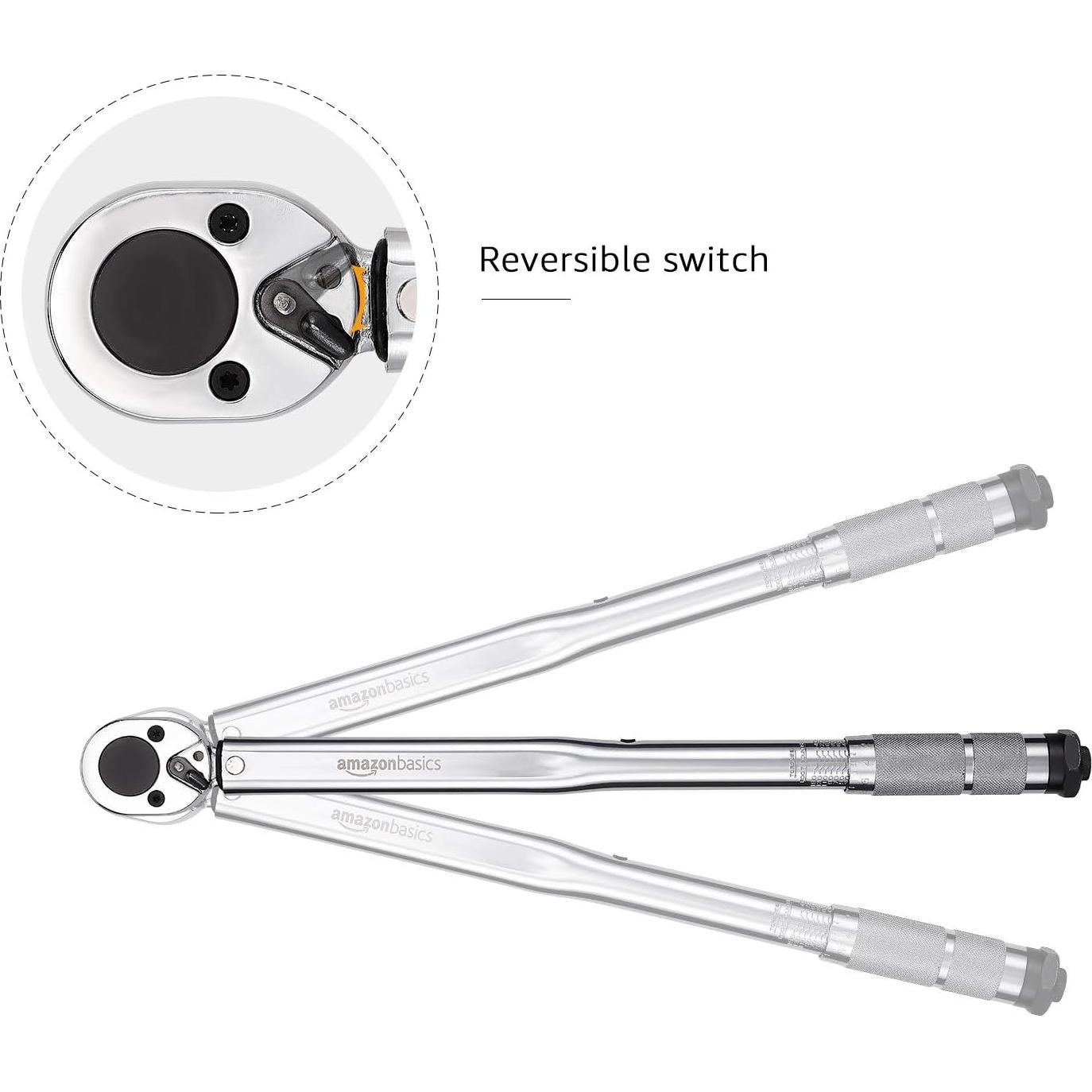 Llave de Torque de Click Amazon Basics 1/2" 27-203.5 Nm