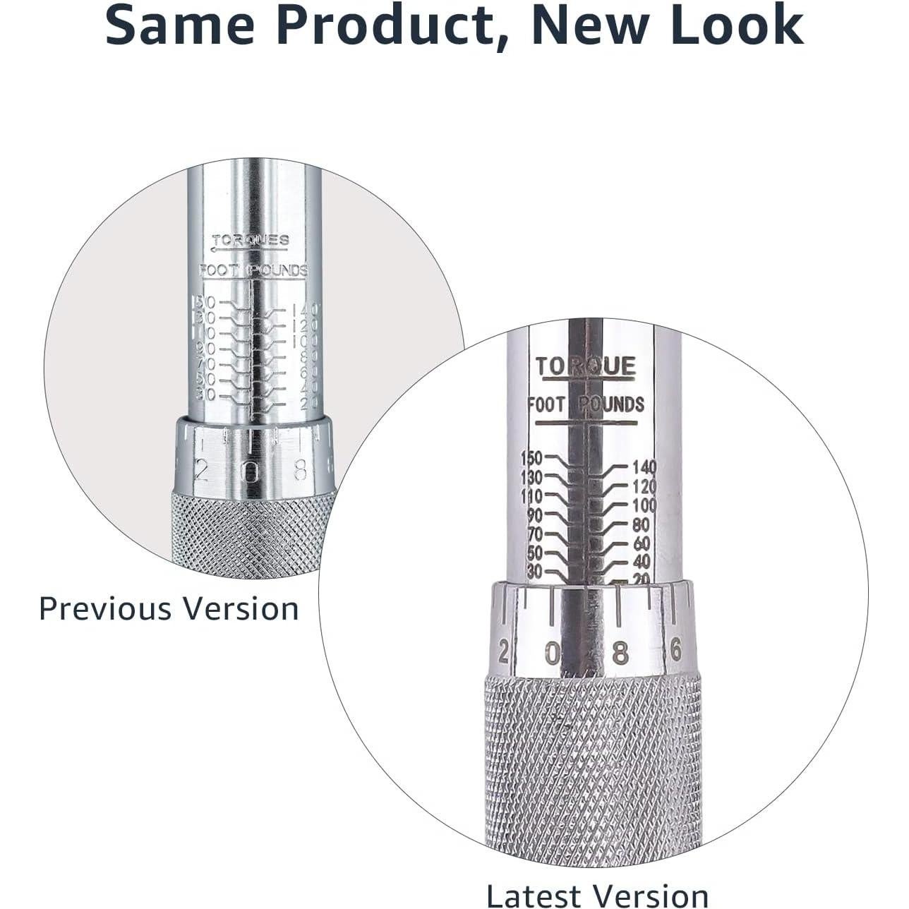 Llave de Torque de Click Amazon Basics 1/2" 27-203.5 Nm