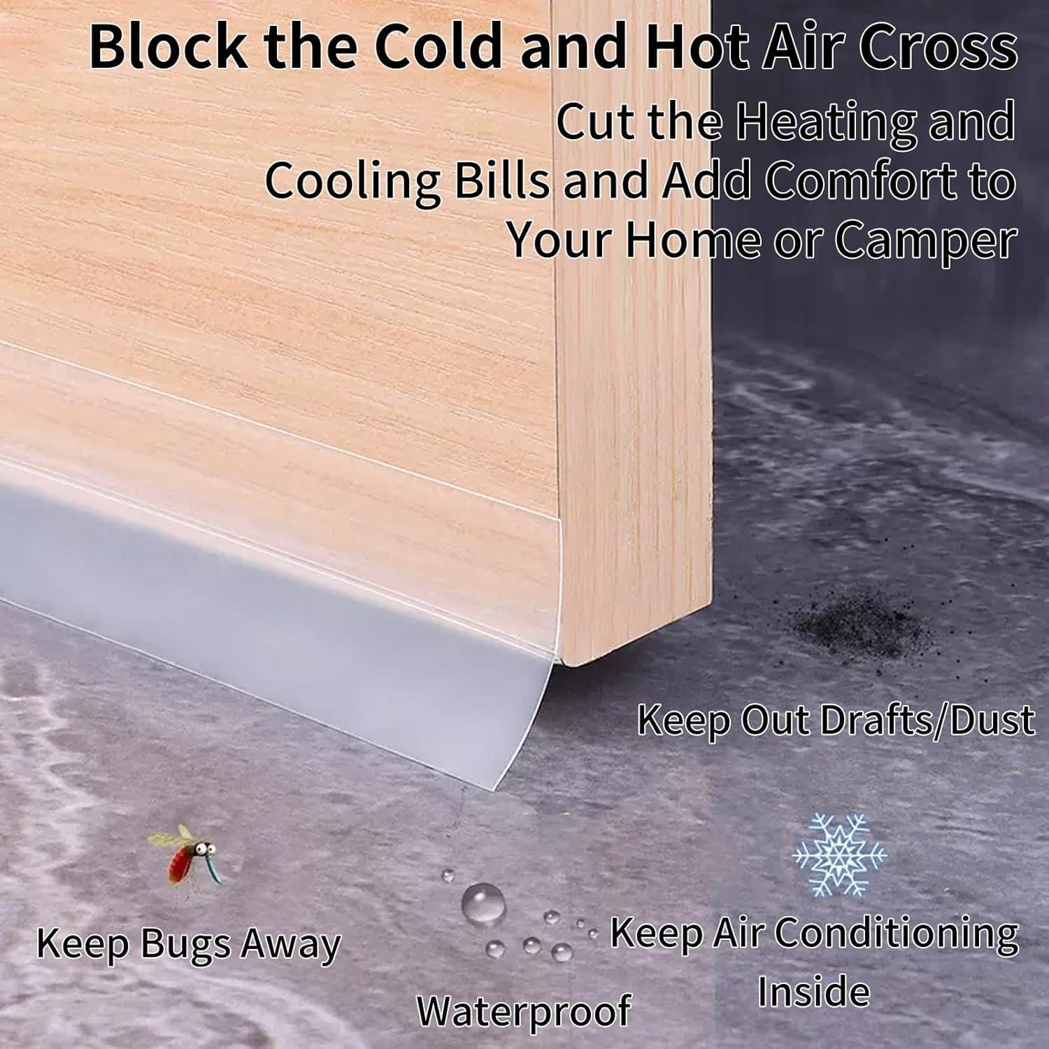 Detenedor de Corrientes de Aire MILEQEE 2.49cm x 5m Silicona