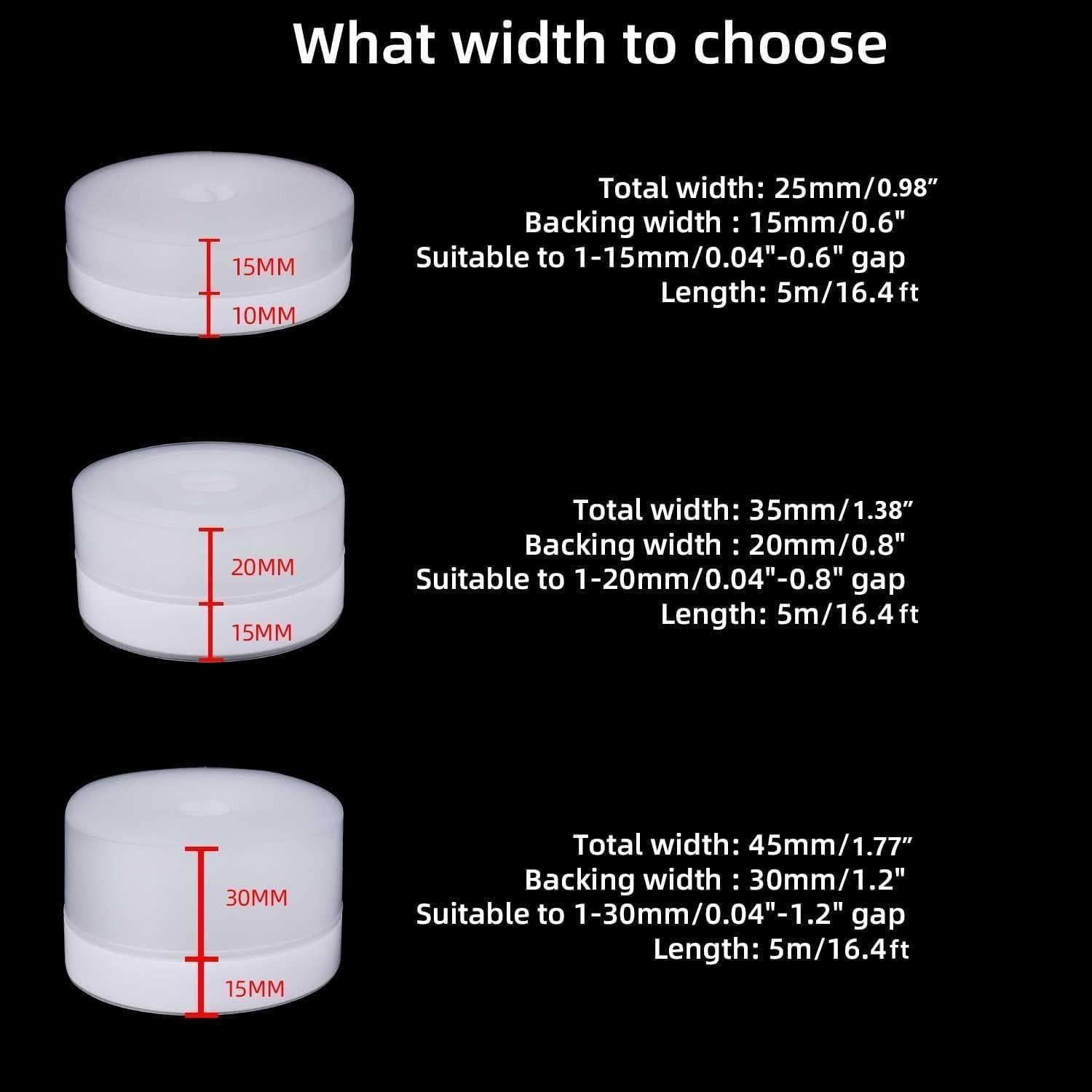 Detenedor de Corrientes de Aire MILEQEE 2.49cm x 5m Silicona