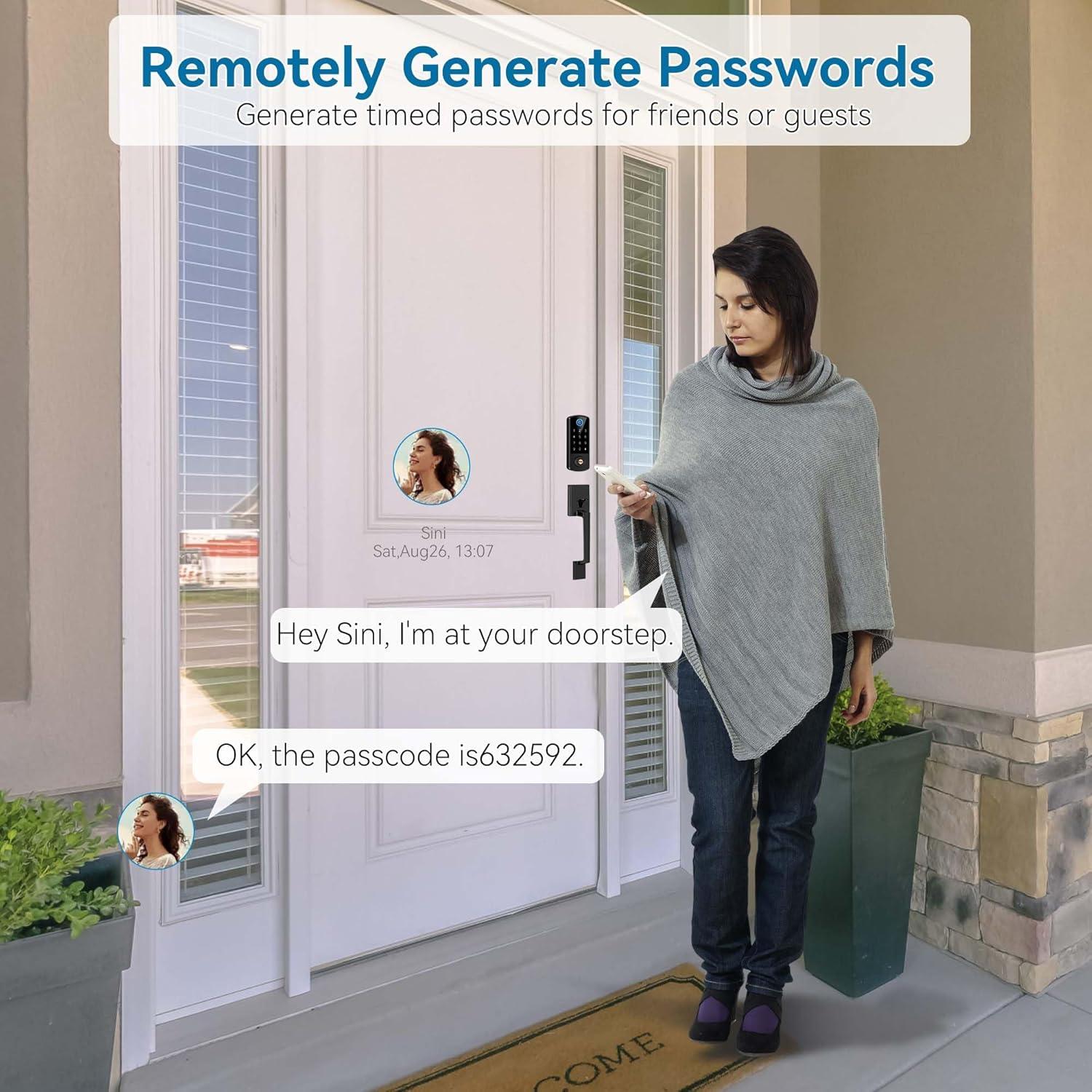 Cerradura Inteligente BEBASIA BA1H-BK con Huella Dactilar y APP