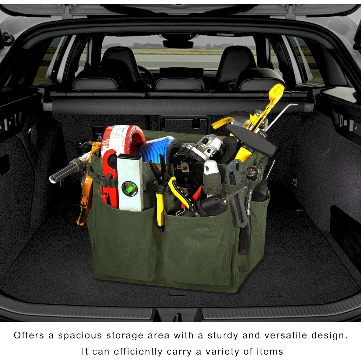 Organizador de Maletero de Coche NYTKL Verde Militar 36.1x24.9x30.5cm