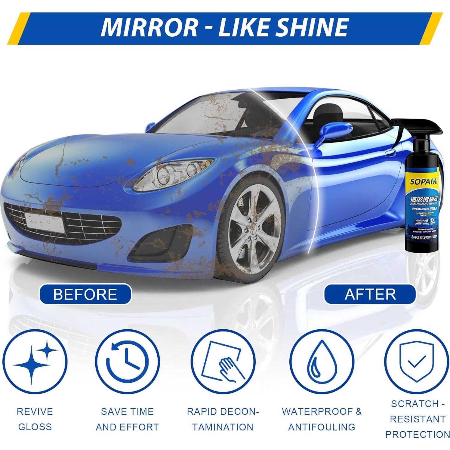 Spray de Recubrimiento para Automóviles ROXAI 500ml Efecto Rápido