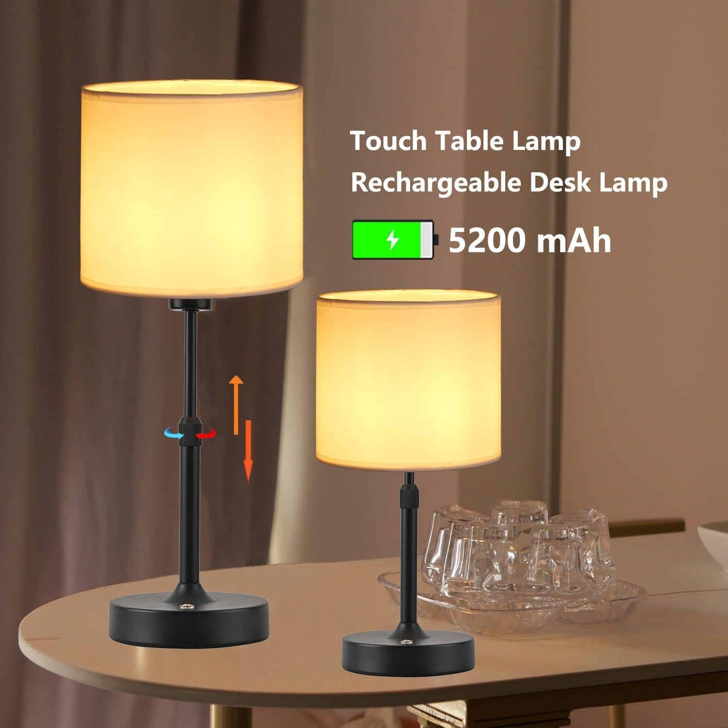 Lámpara de Mesa Inalámbrica Recargable TD002 - Negro