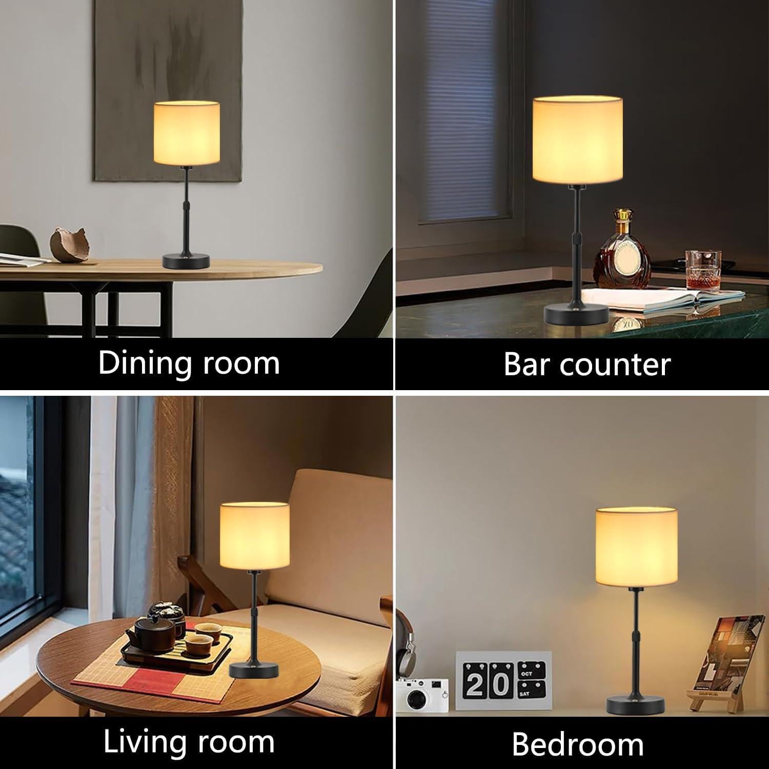 Lámpara de Mesa Inalámbrica Recargable TD002 - Negro