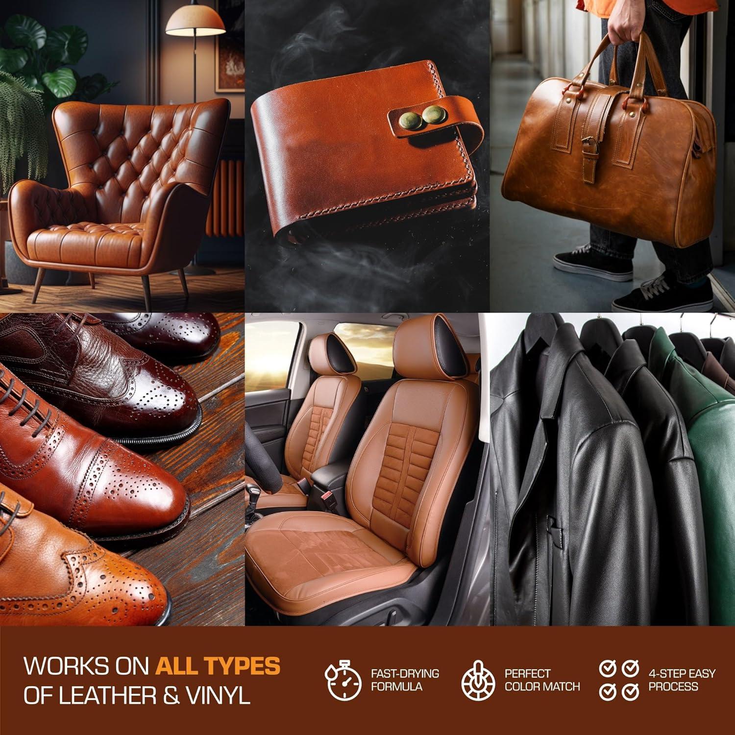 Kit de Reparación de Vinilo Marrón FORTIVO - Gel para Cuero