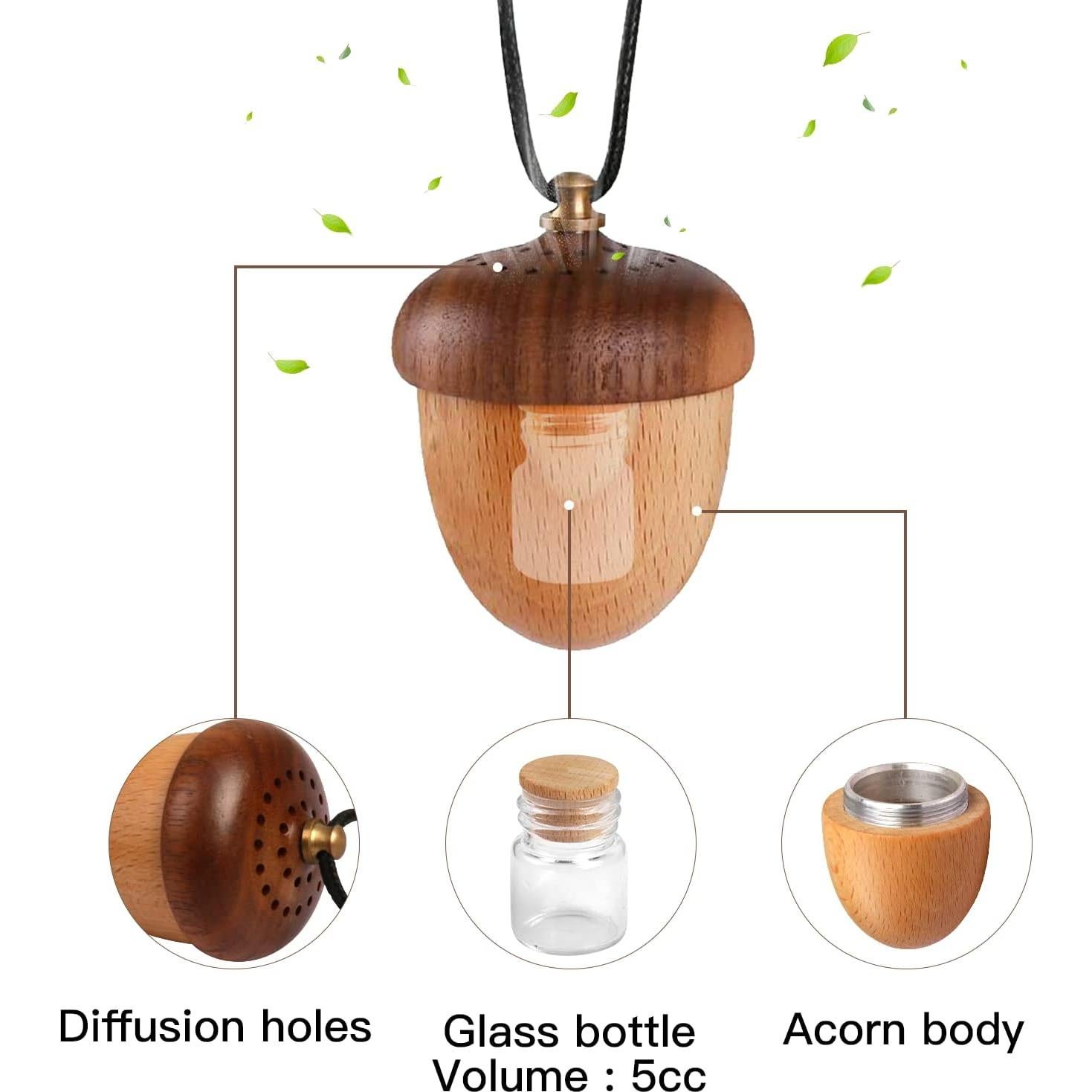 Difusor de Aromaterapia para Coche Maromalife Bellota Madera