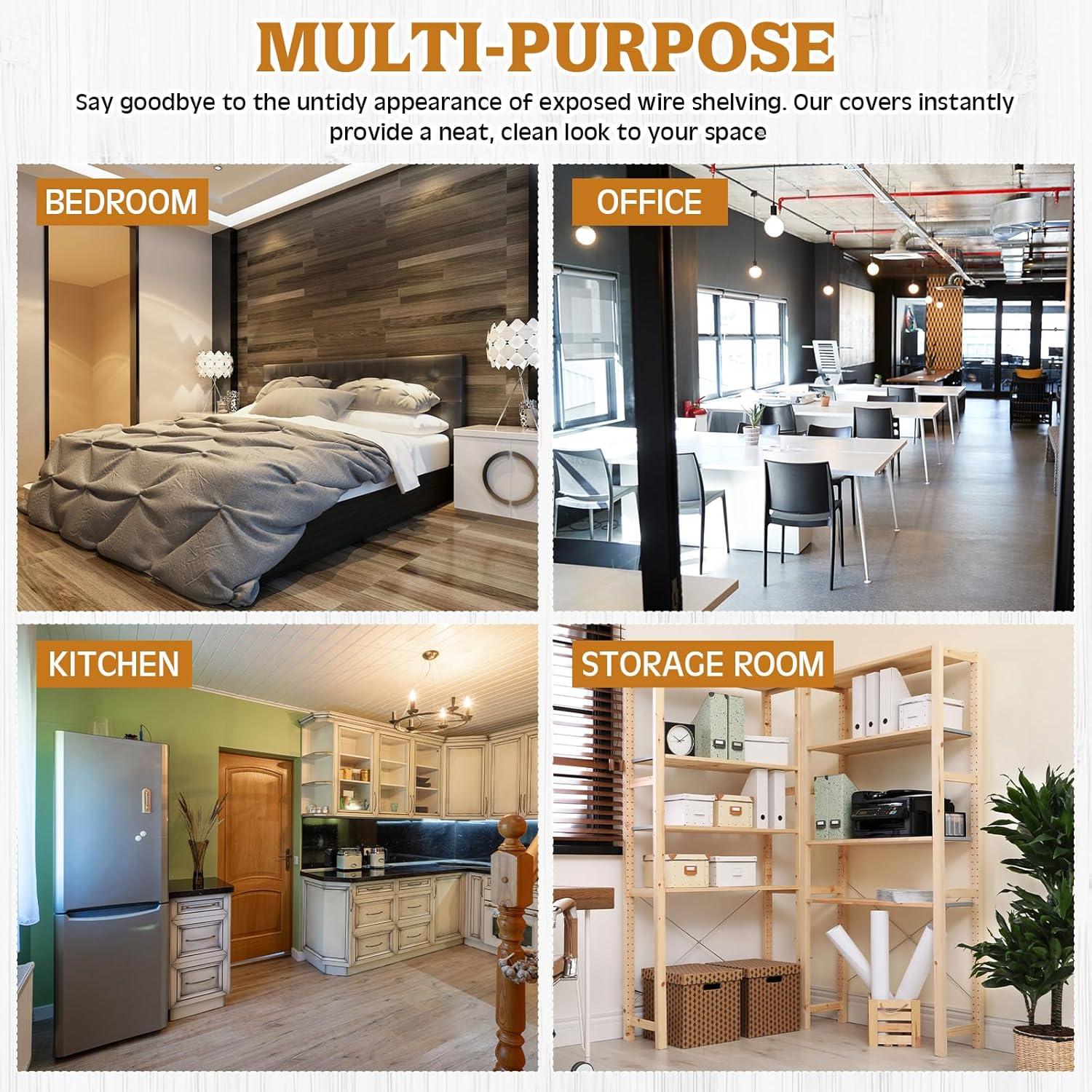 Cubiertas de Estante de Alambre Hoolerry 5 Pcs PVC 24x30.5cm