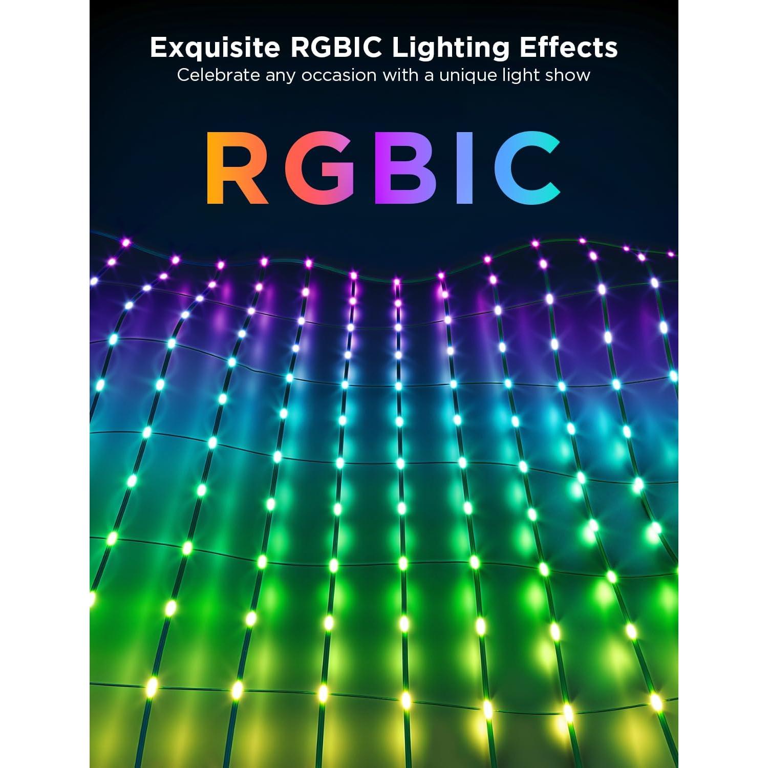 Luces de Red para Exterior Govee H6810, 0.86 x 1.43 m, RGBIC