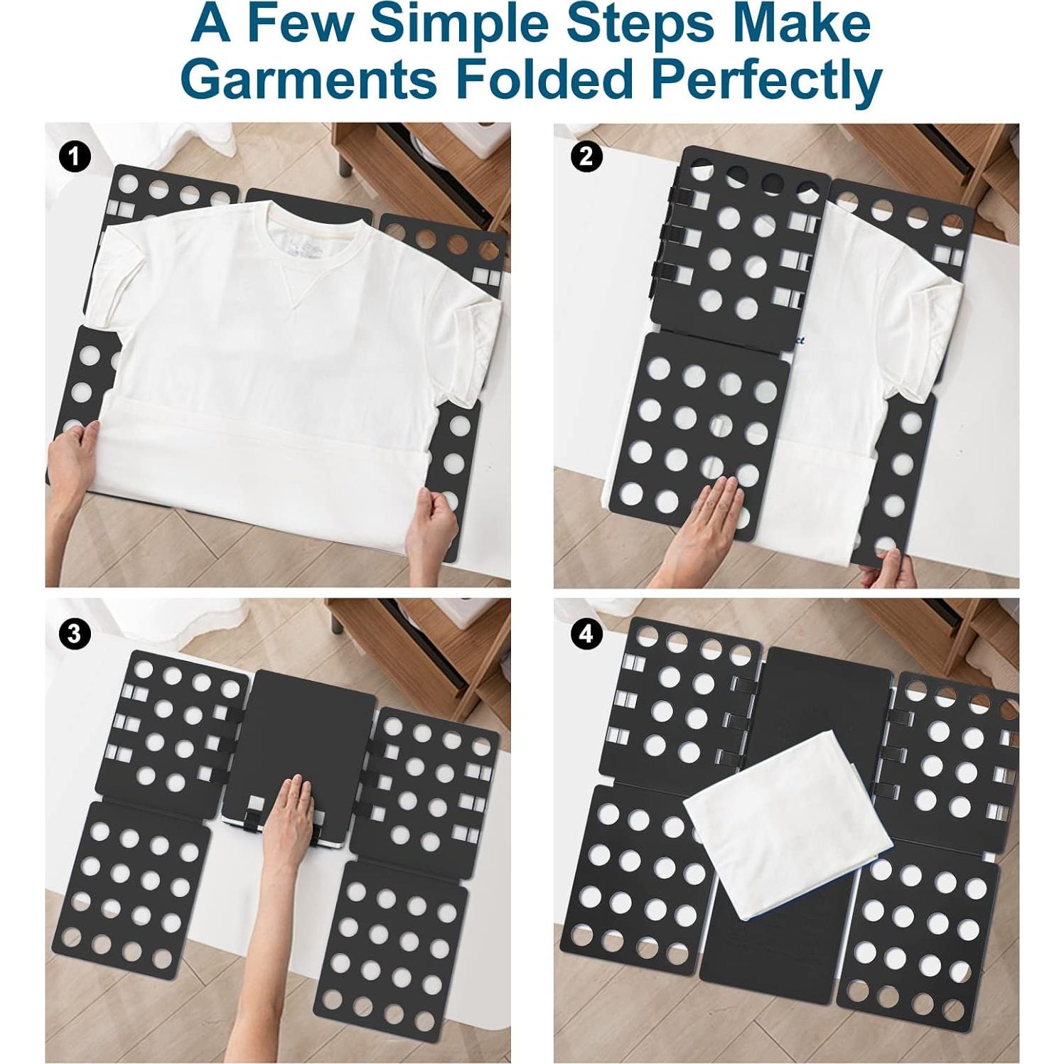 Tabla de Plegado de Ropa Geniusidea - Plegable, Negro, PP