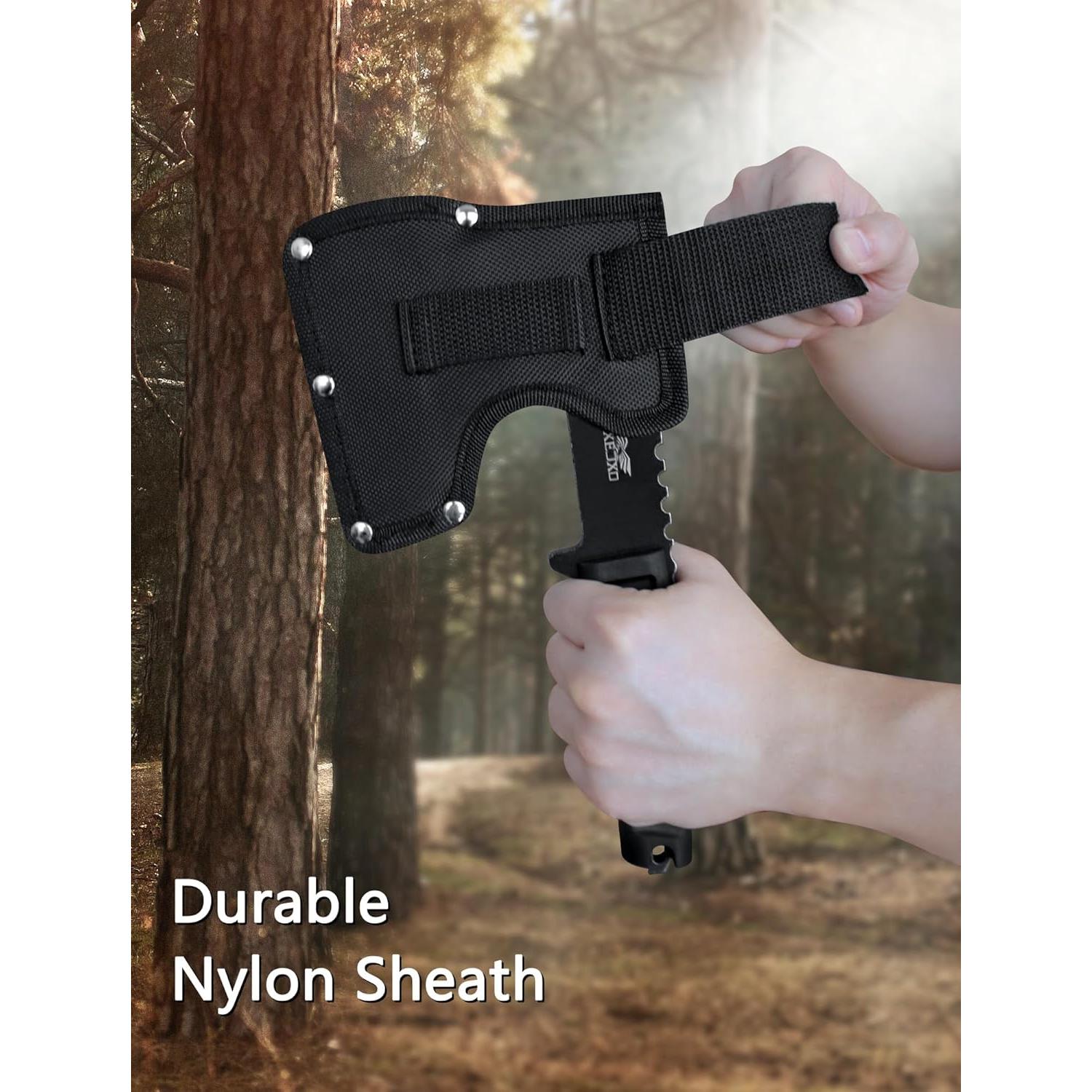 Hacha de Camping JXE JXO 24.9 cm con Funda de Nylon