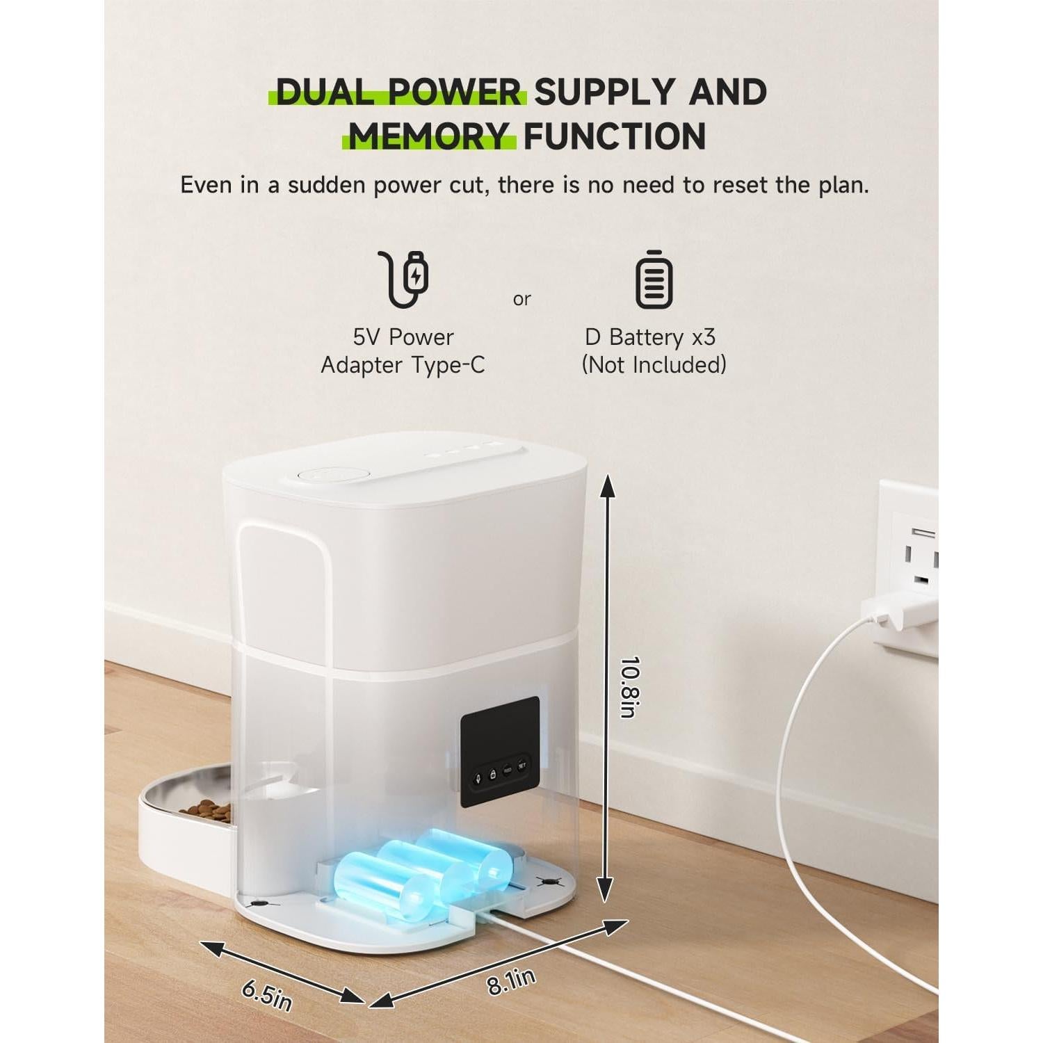 Dispensador Automático de Comida y Agua APETDOLA 3L + 7L