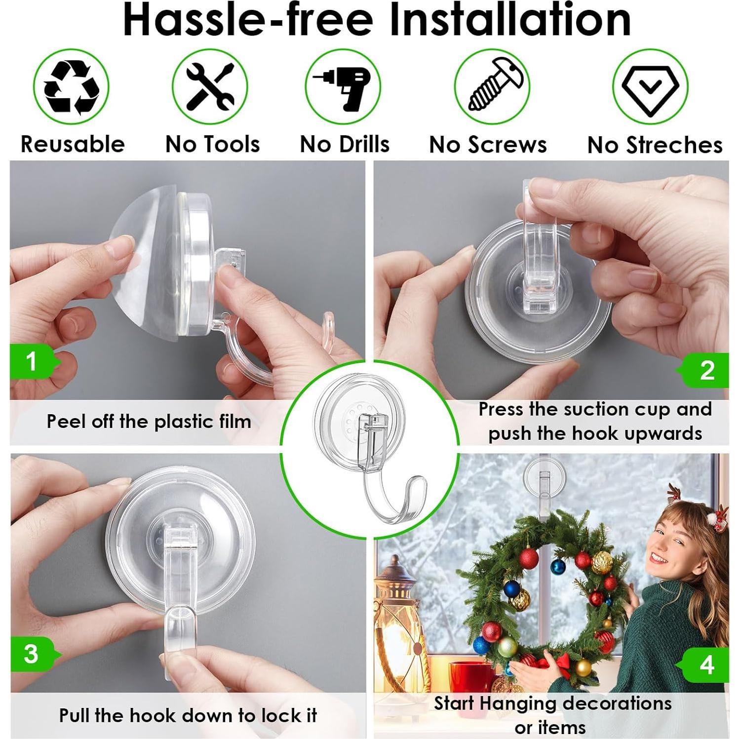 Gancho de Ventosa Transparente JUUBAOOPN para Corona - 2 Paquete