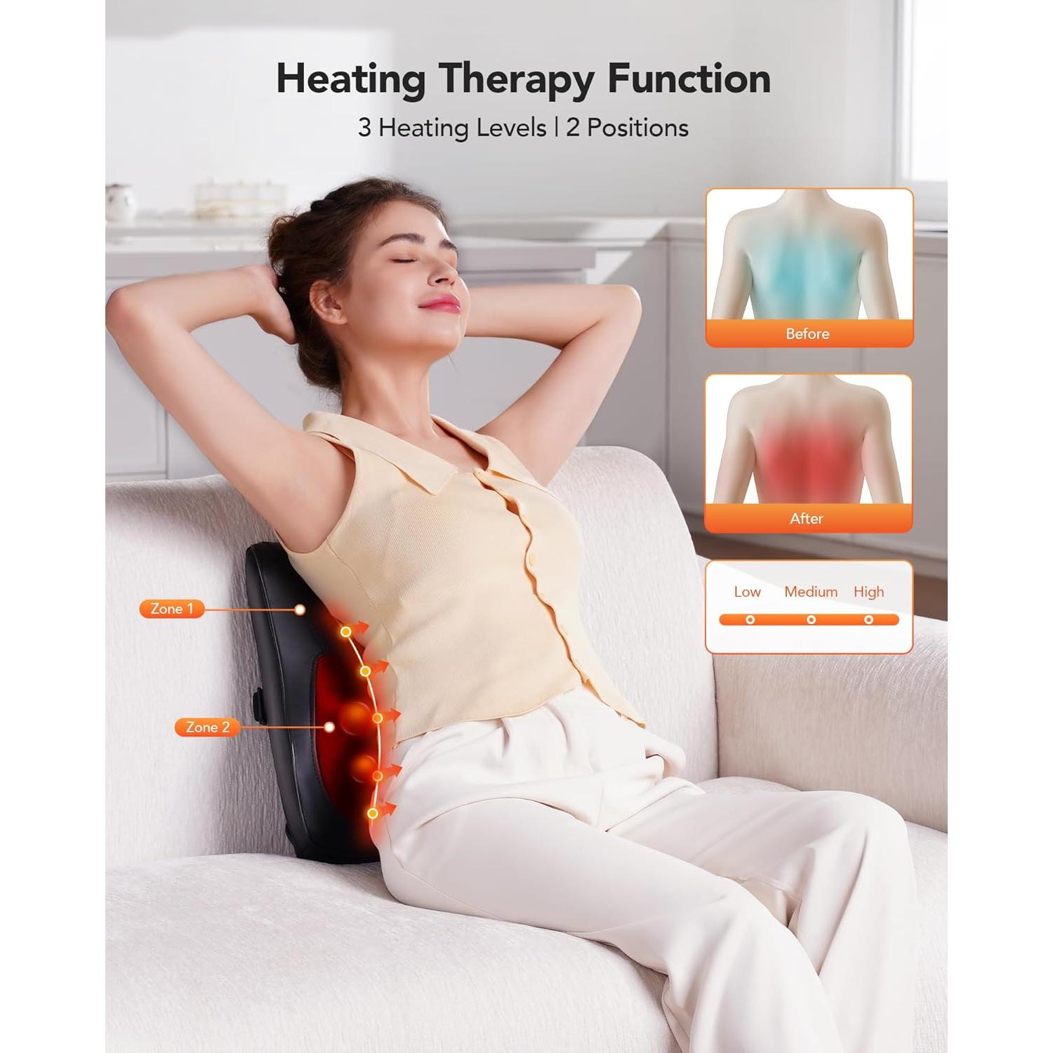 Masajeador de Espalda y Cuello COPYJOY C7 3D con Calor