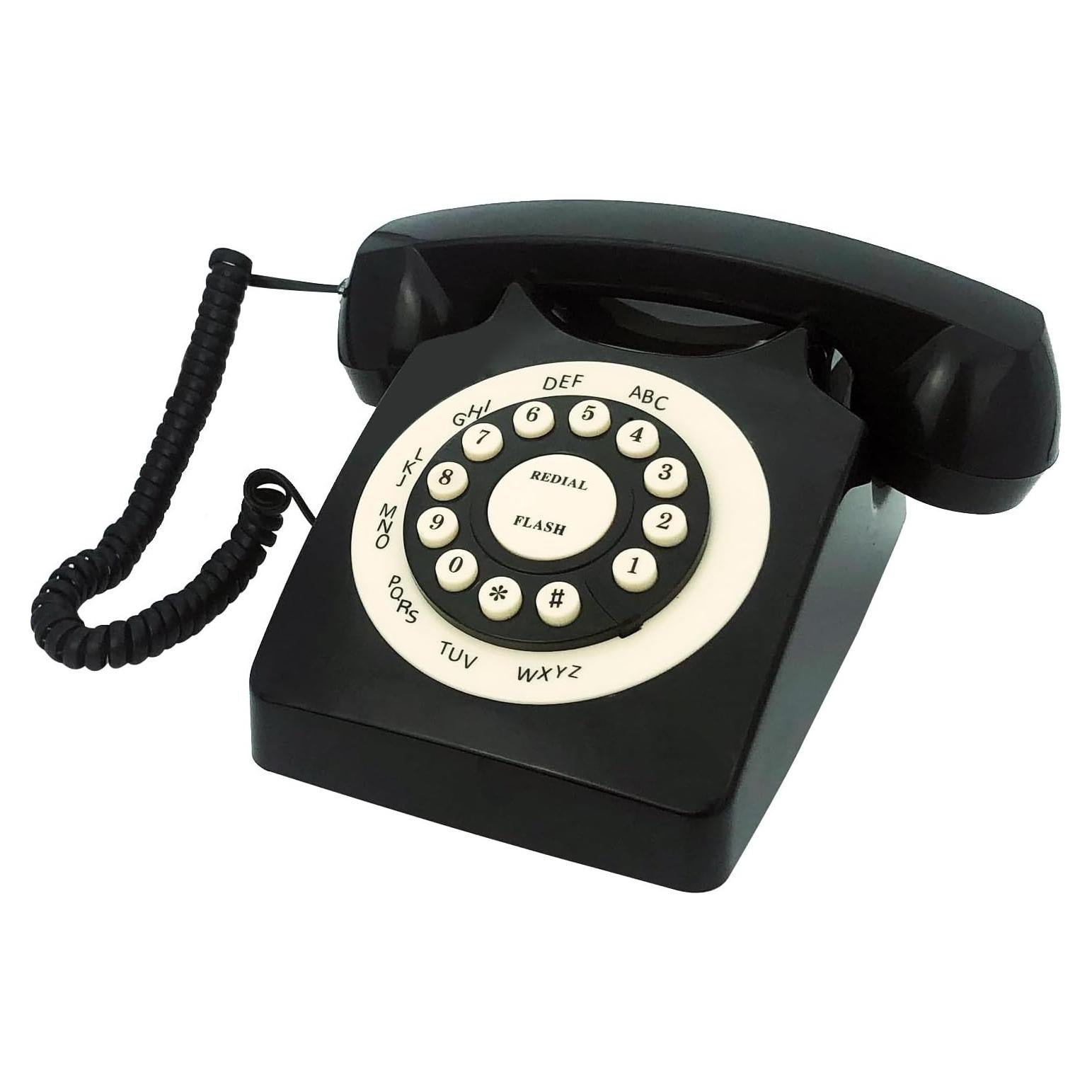 Teléfono de Línea Fija Retro TelPal WX-3123 Negro