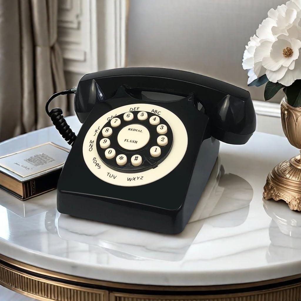 Teléfono de Línea Fija Retro TelPal WX-3123 Negro