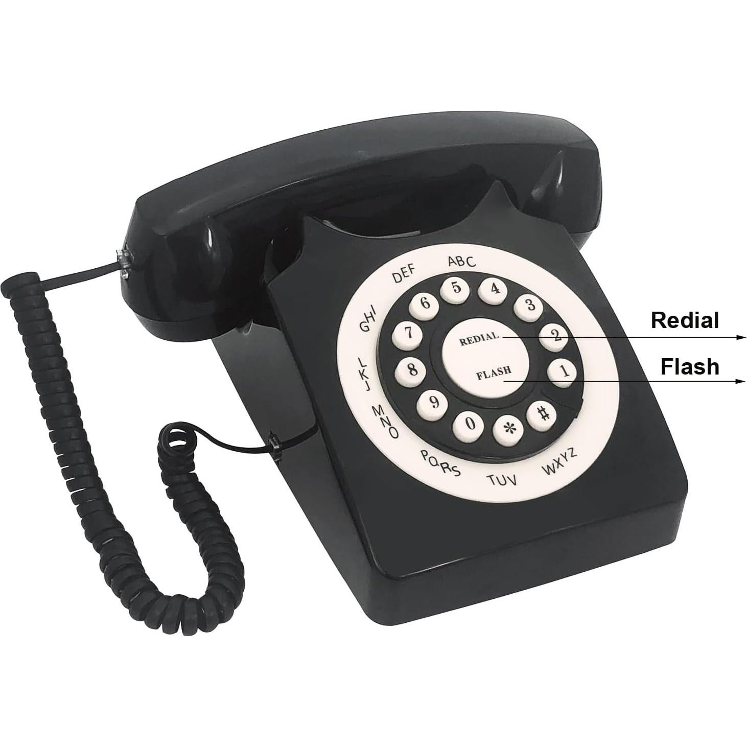 Teléfono de Línea Fija Retro TelPal WX-3123 Negro