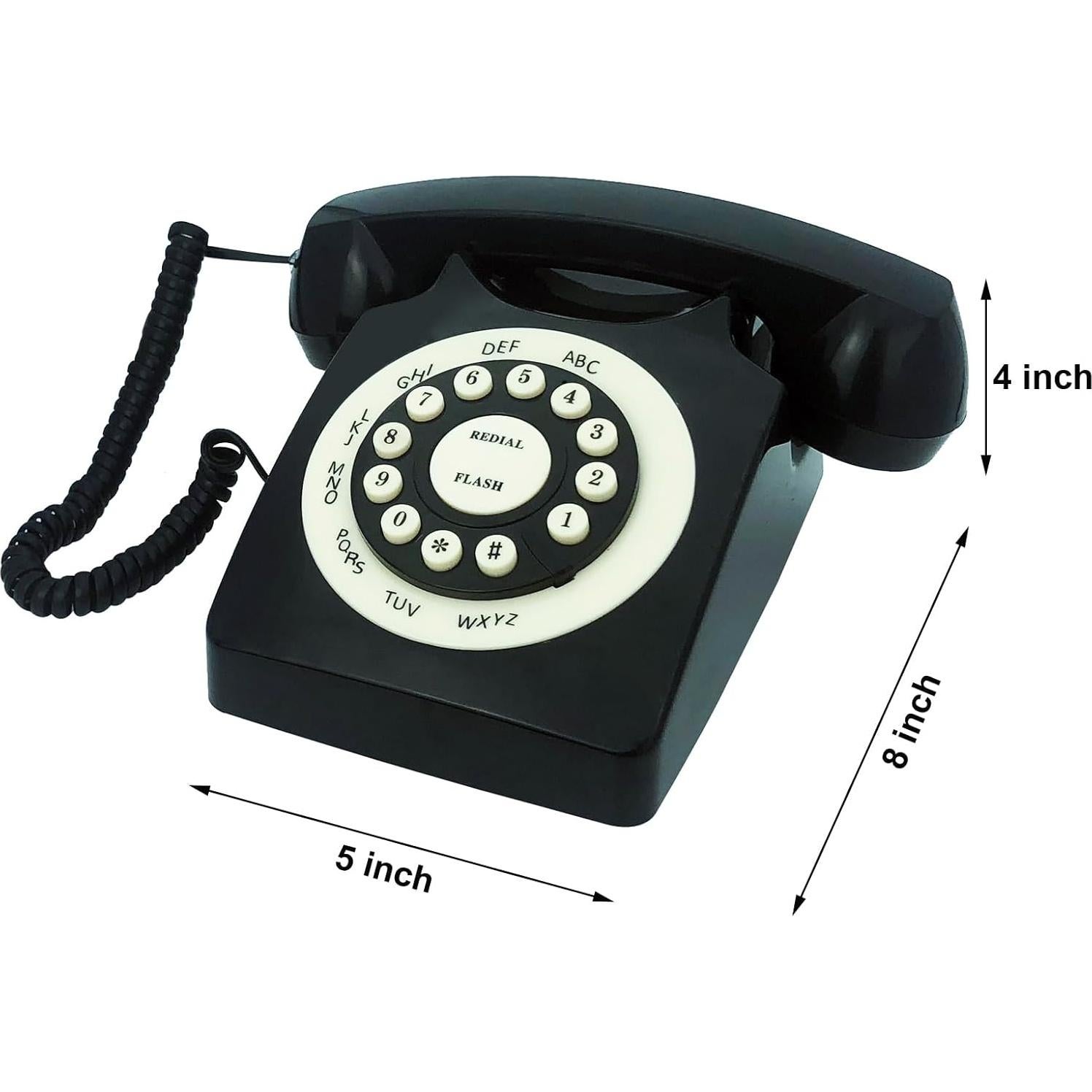 Teléfono de Línea Fija Retro TelPal WX-3123 Negro