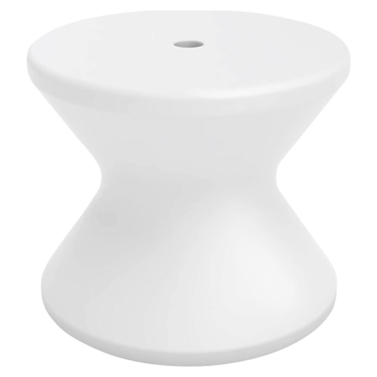 Mesa Lateral Ledge Lounger Blanca con Agujero para Paraguas