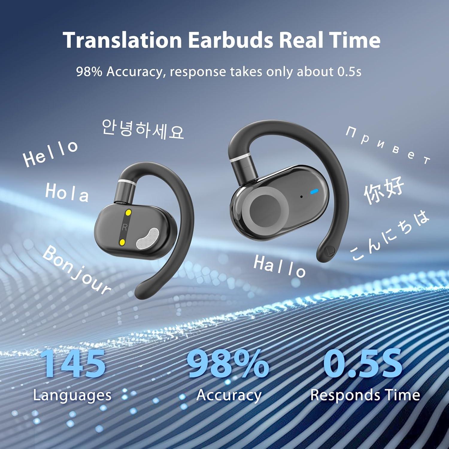 Auriculares Traductores Inalámbricos OWS AI 144 Idiomas Bluetooth