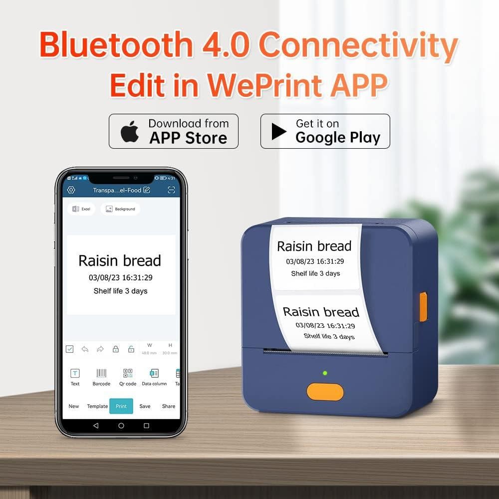 Impresora de Etiquetas Térmica DETONGER P1 Bluetooth 58mm