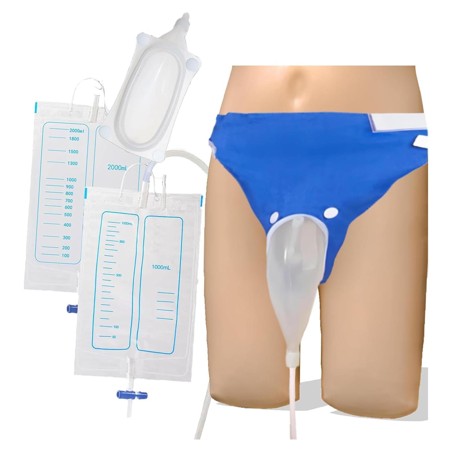 Bolsas Colectoras de Orina Portátiles Sinlxcoy S/M Azul