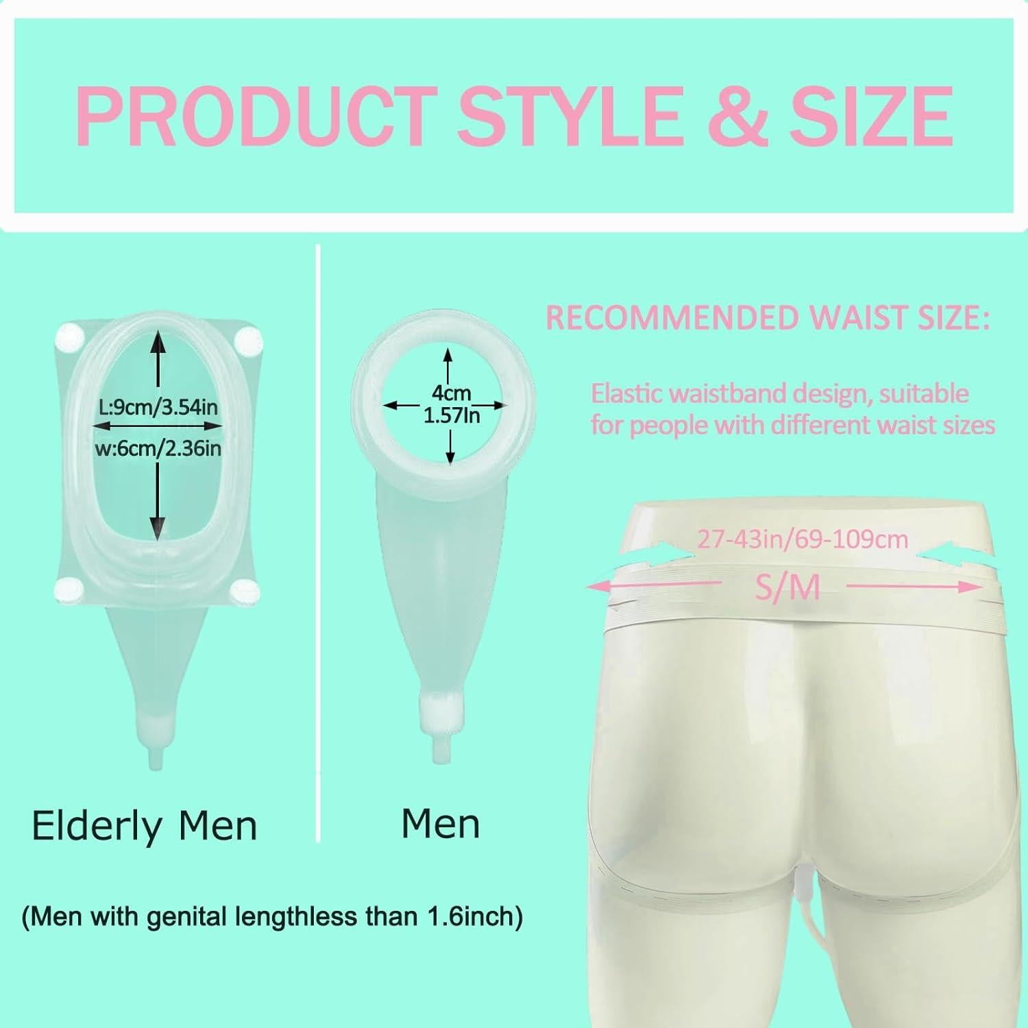 Bolsas Colectoras de Orina Portátiles Sinlxcoy S/M Azul