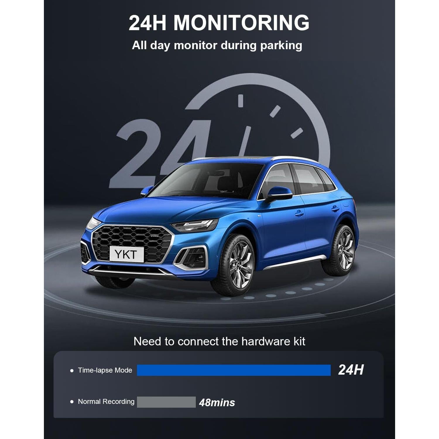 Cámara de Espejo YKT H9-2 4K con Pantalla Táctil 10" y GPS