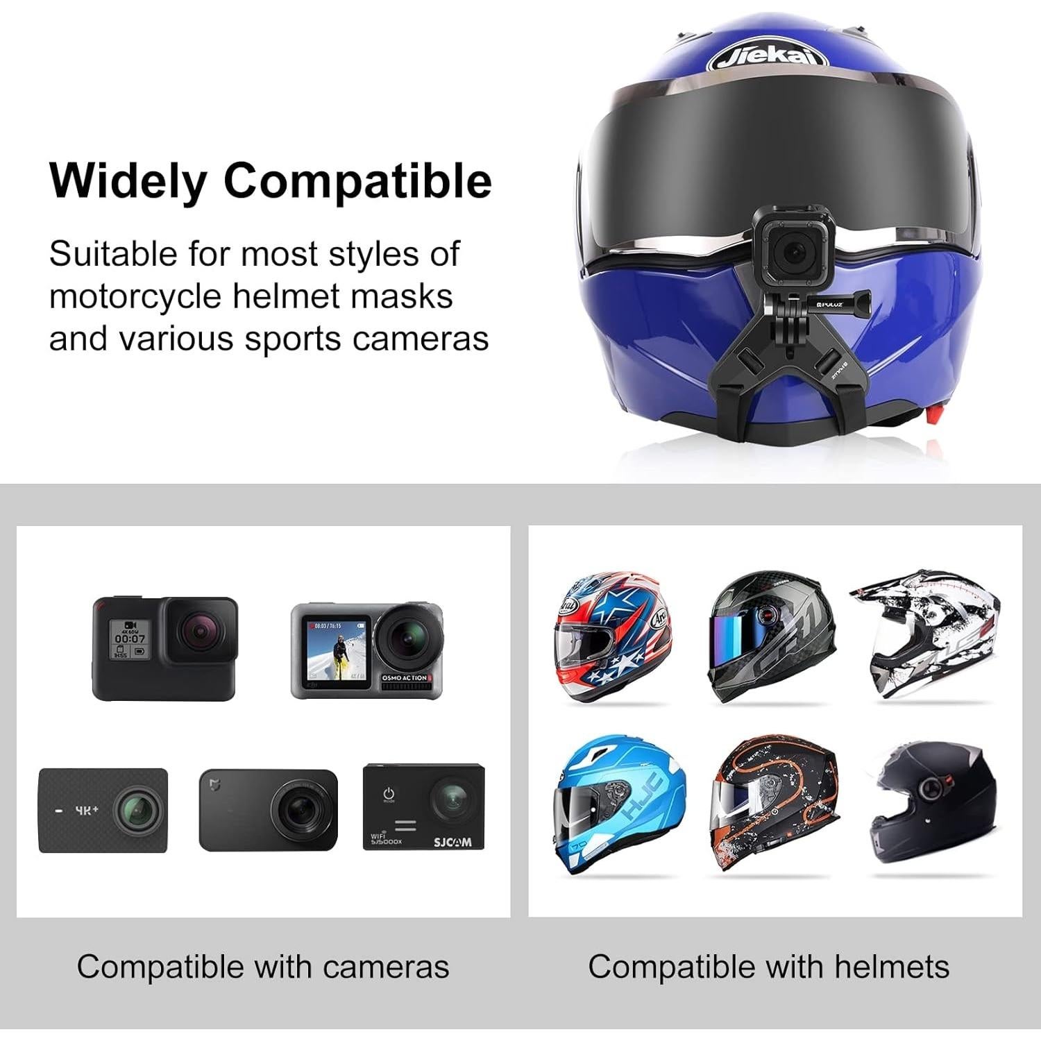 Soporte de Correa de Barbilla PULUZ para Casco de Motocicleta