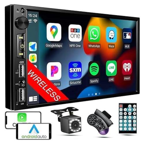 Estéreo de Coche Doble Din Nideocion TS20 7" Bluetooth GPS