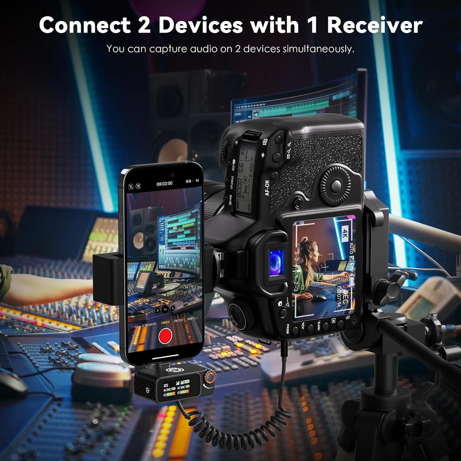 Micrófono Inalámbrico Gamiity M15 con Cancelación de Ruido AI