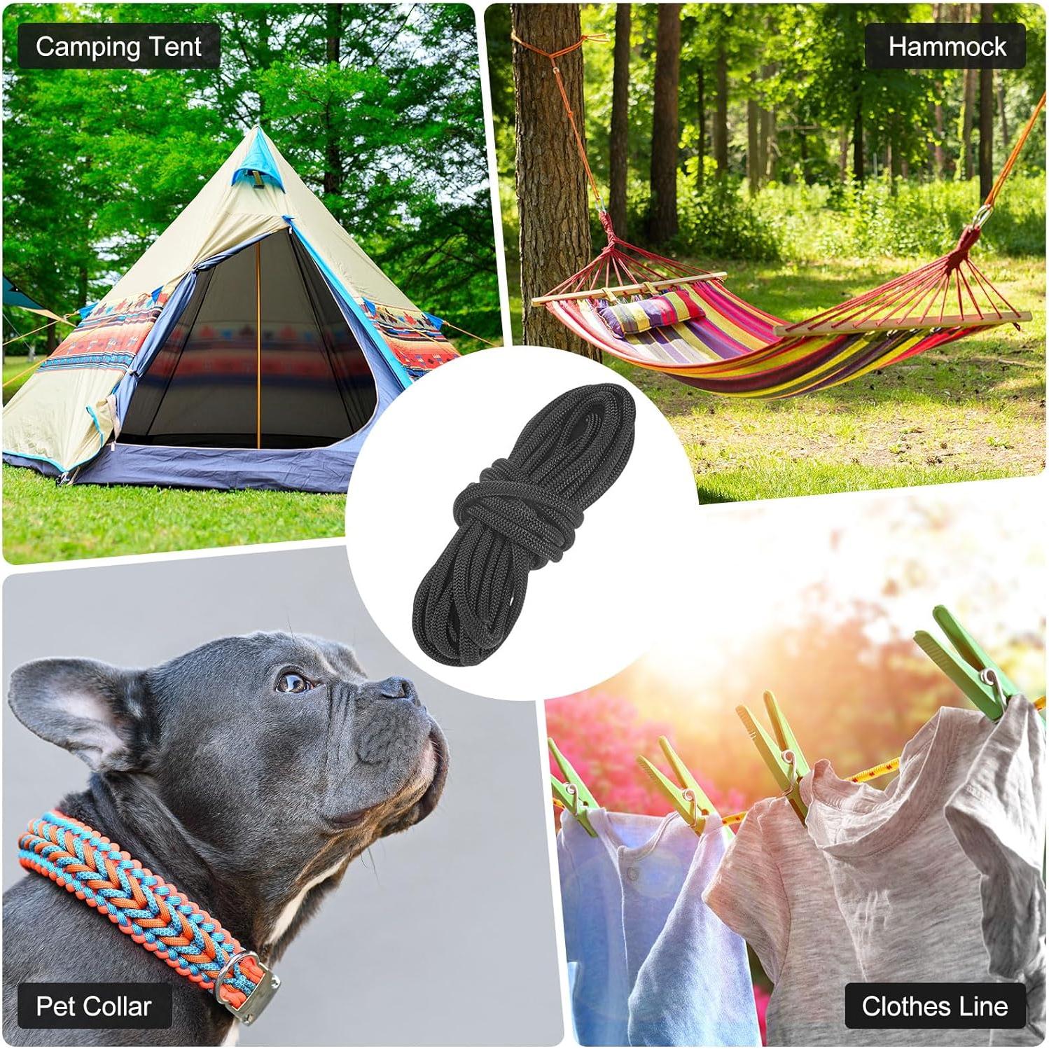 Cuerda de Camping Paracord TIXIPEM 4mm 3m Negra 550LB