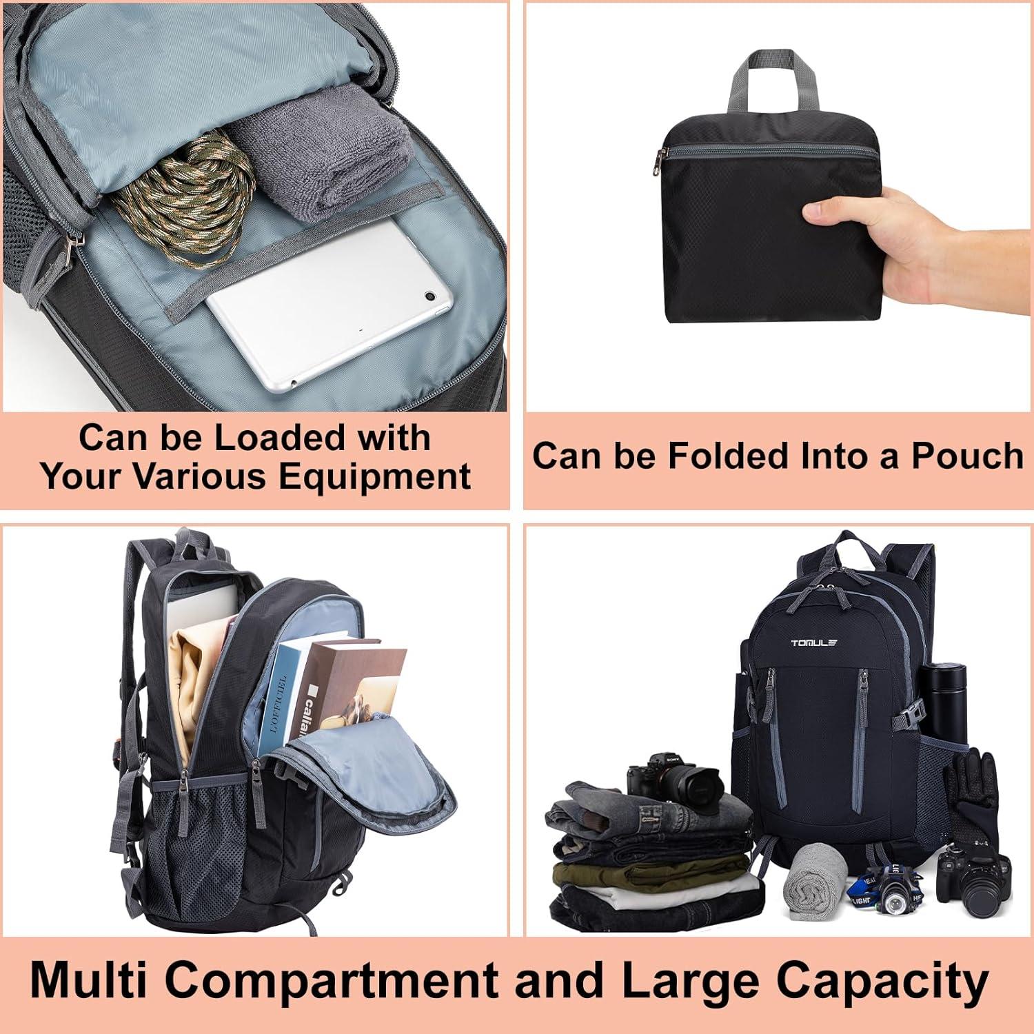 Mochila de Senderismo TOMULE 25L Impermeable Unisex Nylon