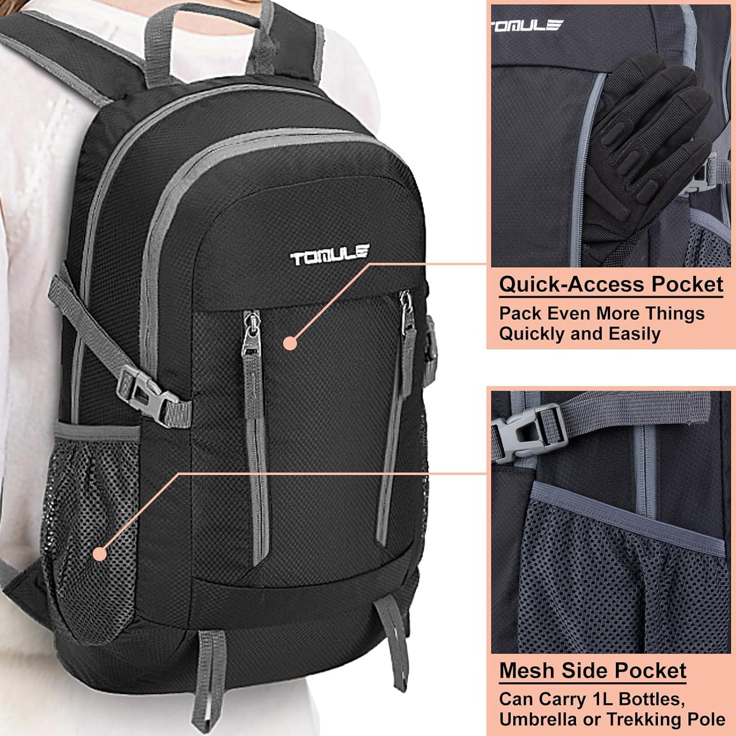 Mochila de Senderismo TOMULE 25L Impermeable Unisex Nylon