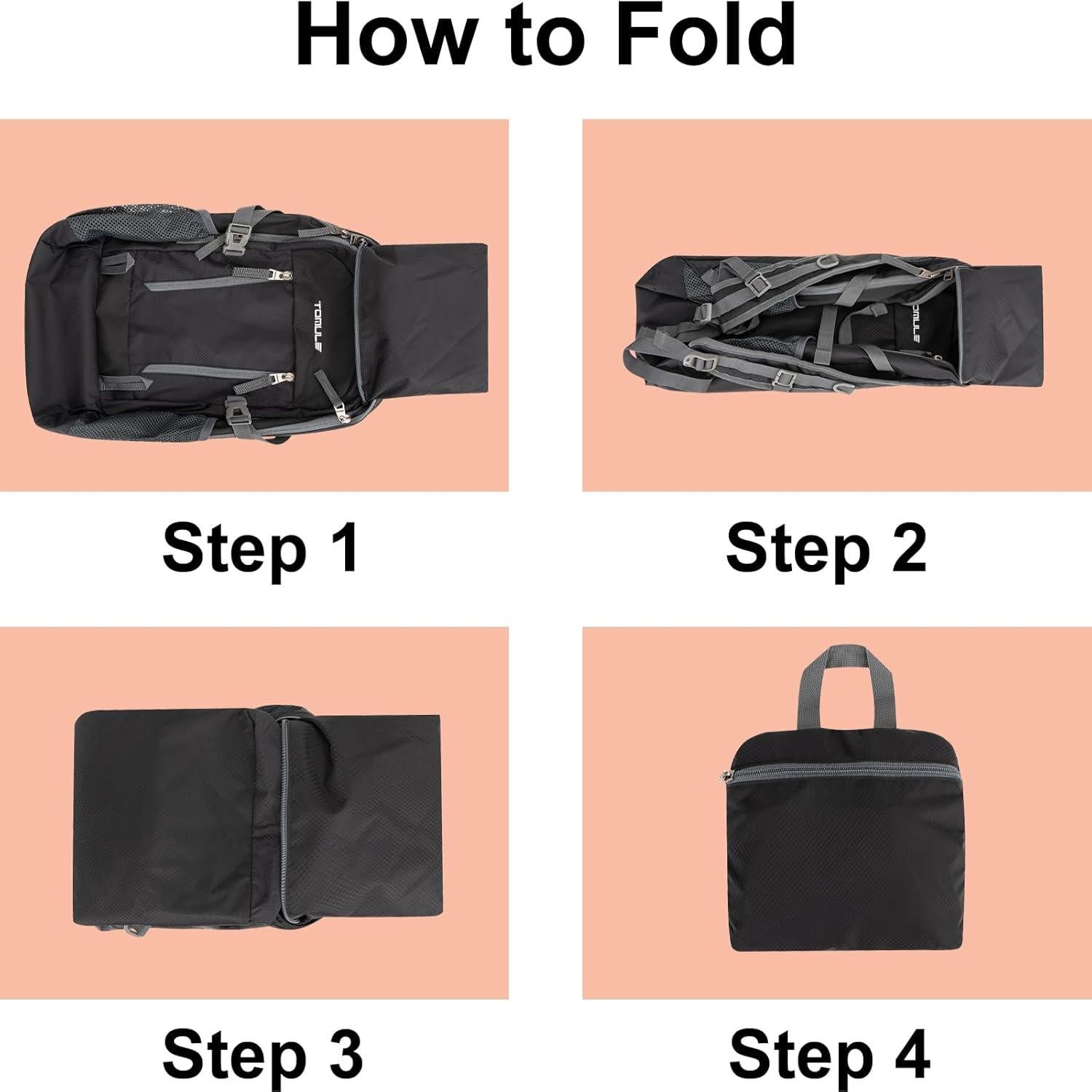 Mochila de Senderismo TOMULE 25L Impermeable Unisex Nylon