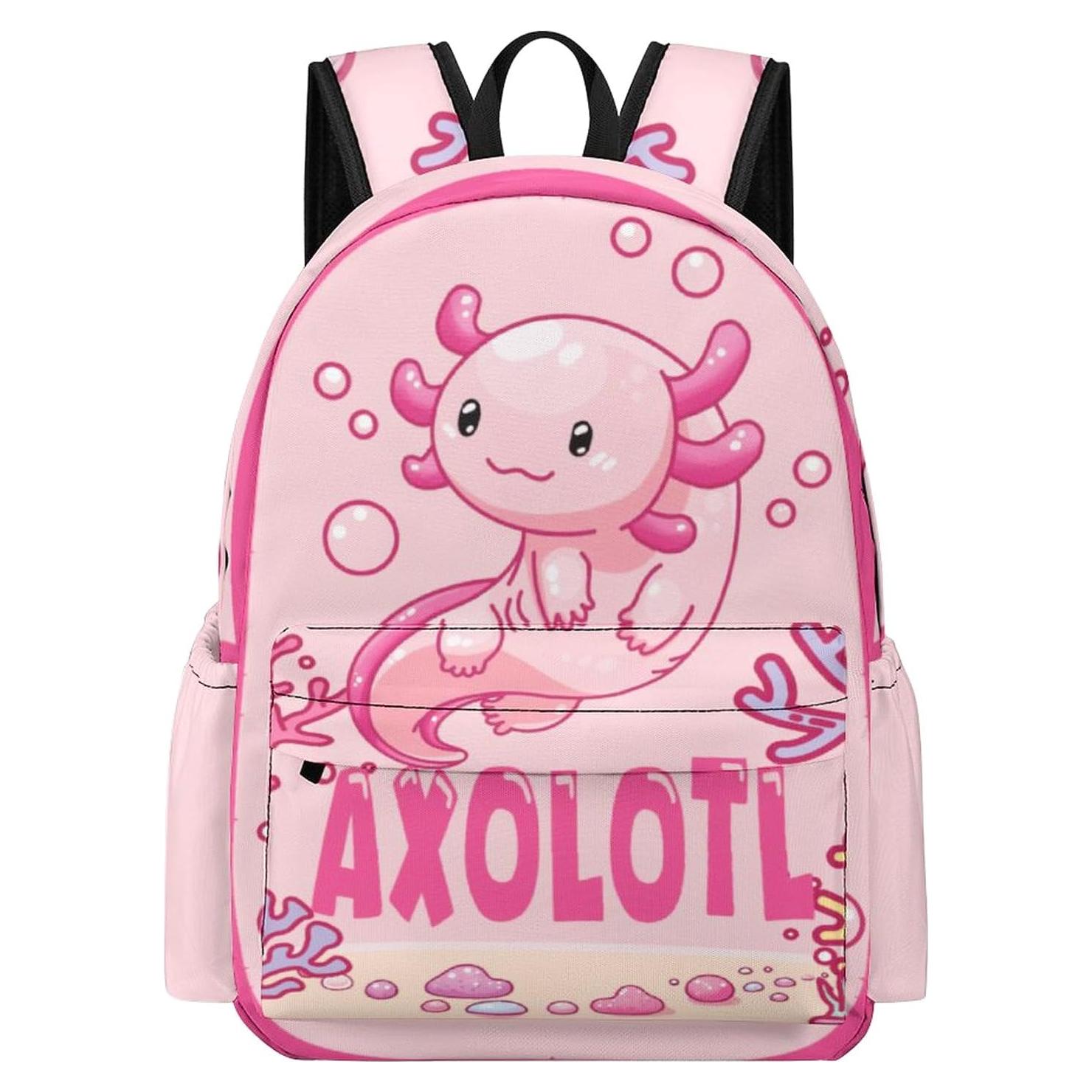 Mochila Escolar Axolotl 42 cm con Correas Ajustables