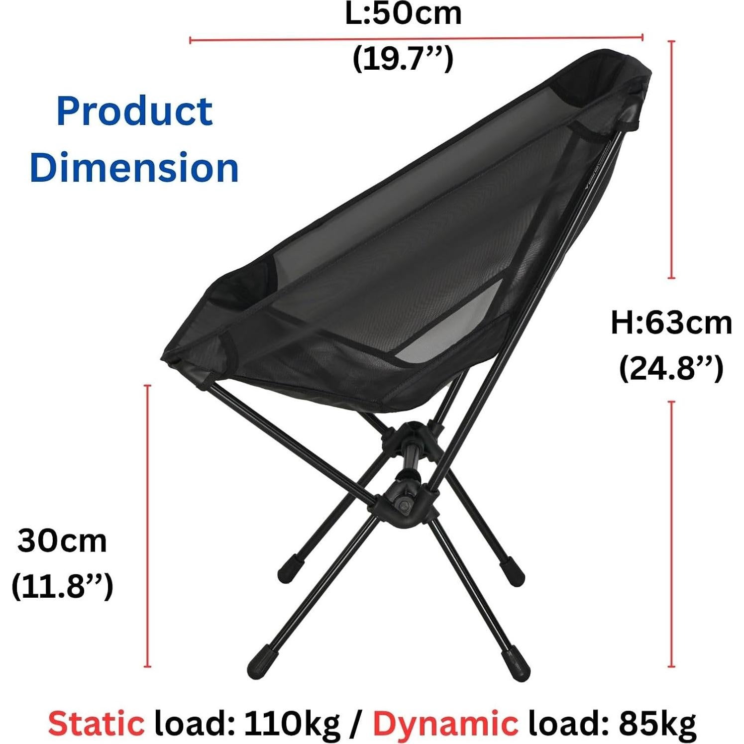 Silla de Camping Plegable Sunodi 7001T6 Ultraligera 110kg