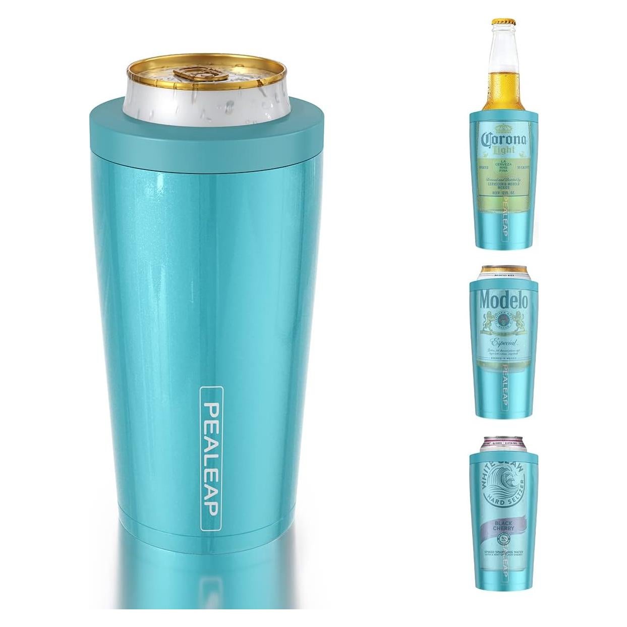 Enfriador de Latas Aislado PEALEAP 4 en 1 Acero Inoxidable Aqua