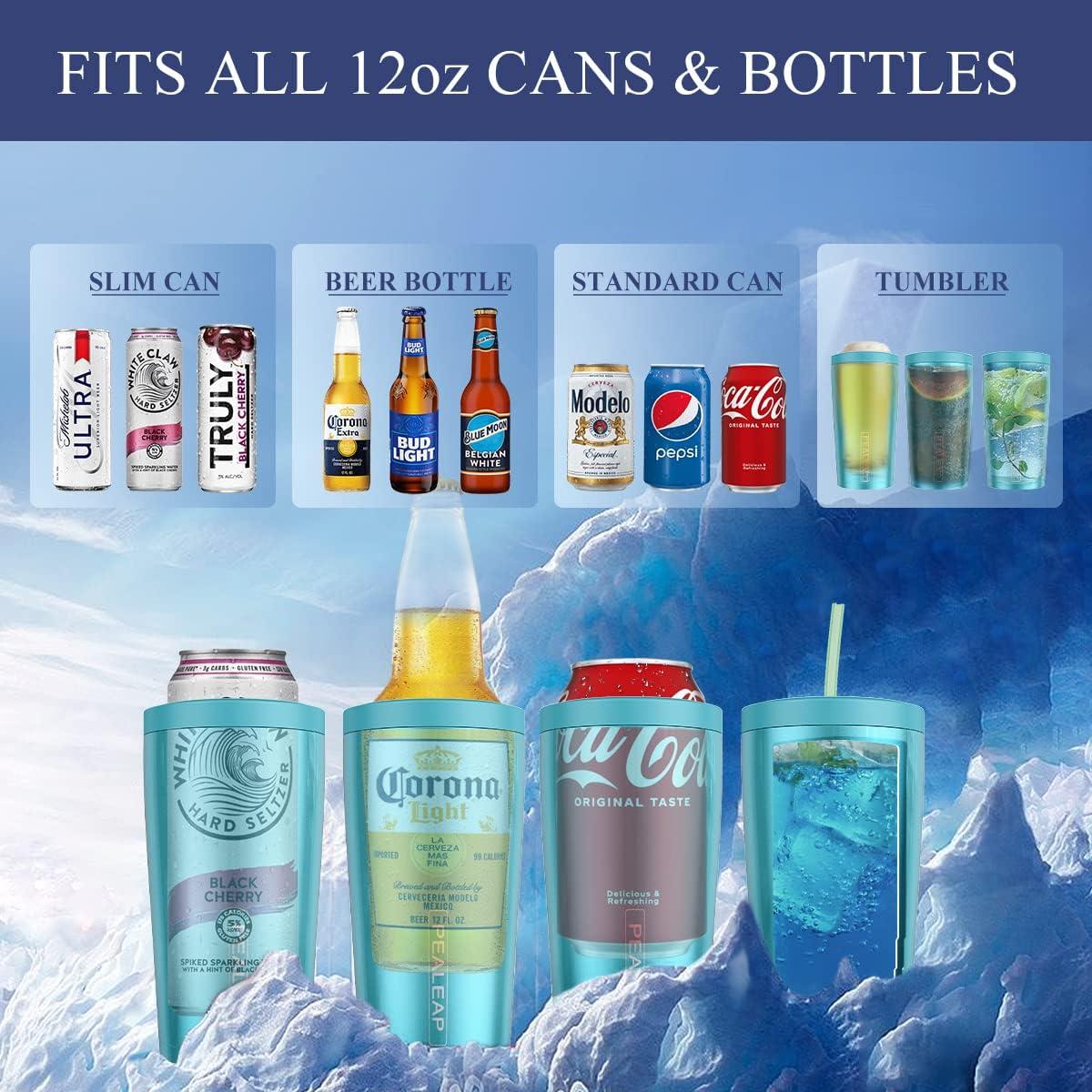 Enfriador de Latas Aislado PEALEAP 4 en 1 Acero Inoxidable Aqua