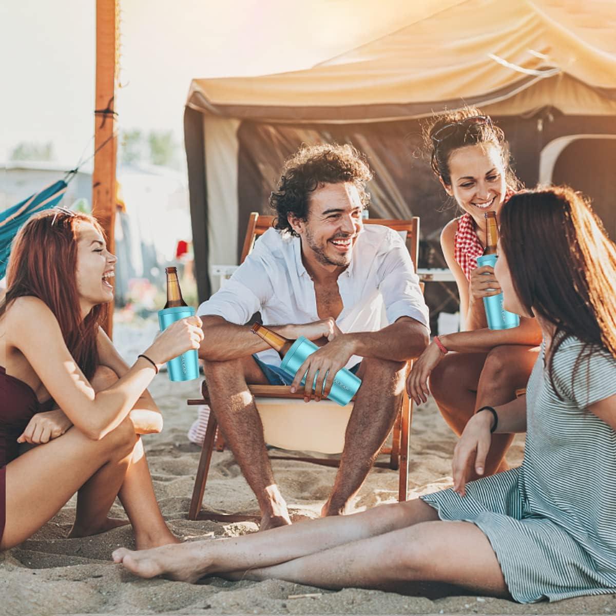 Enfriador de Latas Aislado PEALEAP 4 en 1 Acero Inoxidable Aqua