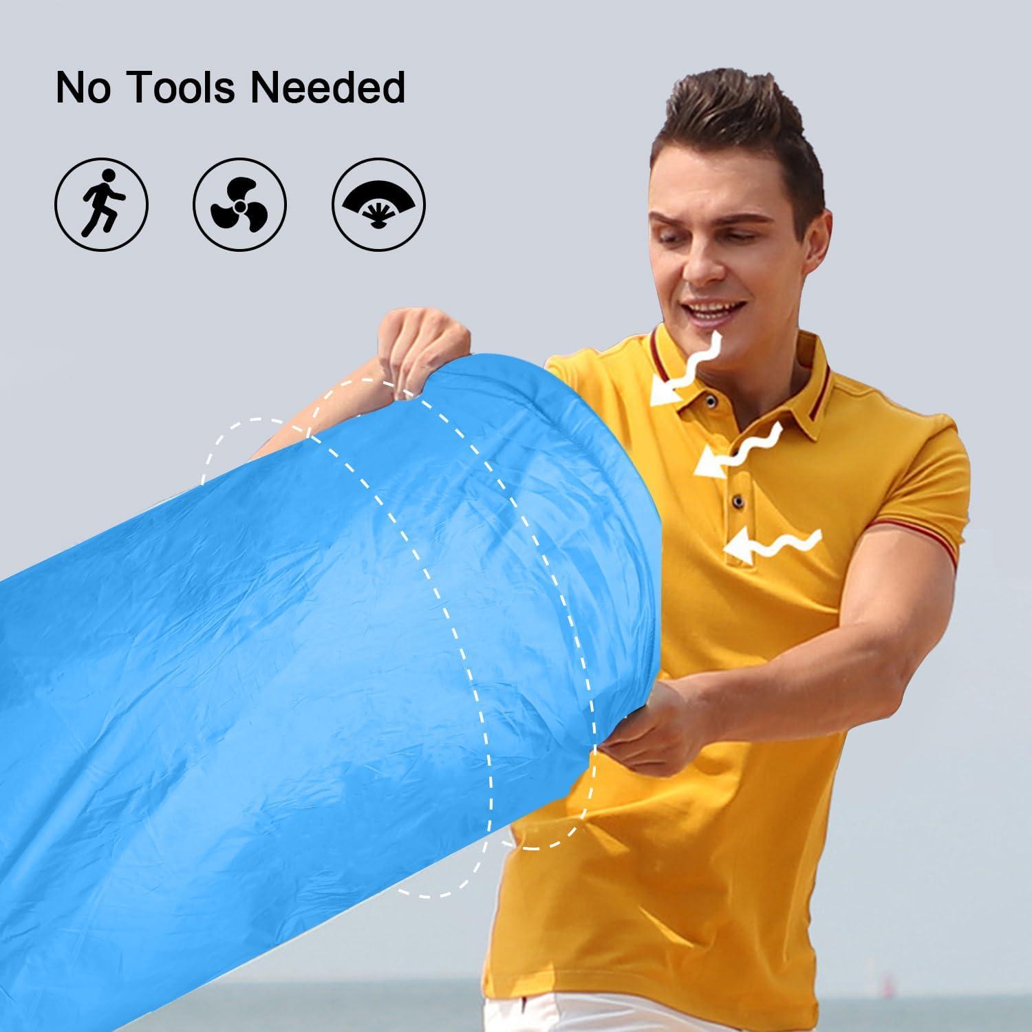 Sofá Inflable de Playa Outplea Azul Cielo 190x80 cm