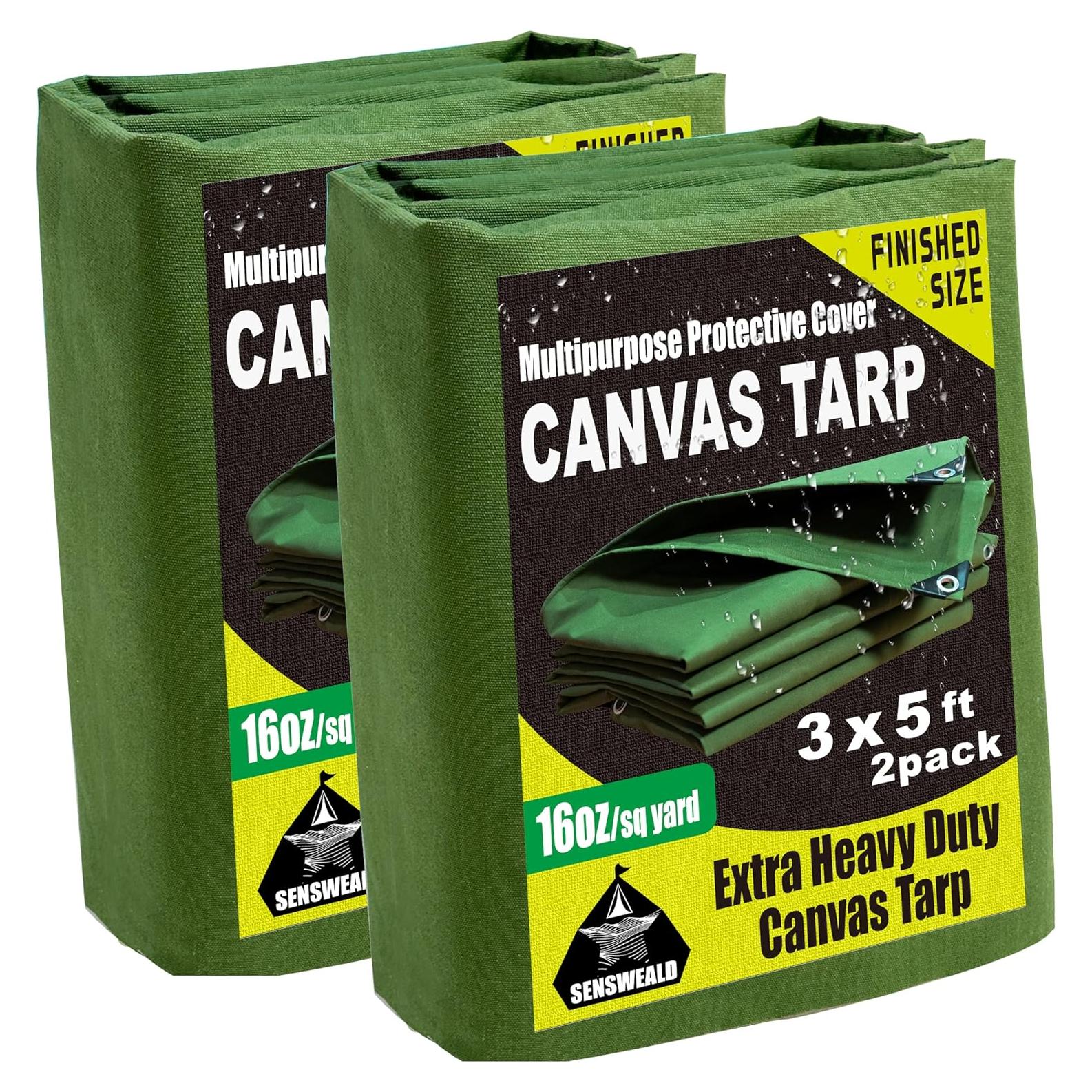 Paquete de 2 Lonas Resistentes 0.91x1.52m SENSWEALD Verde