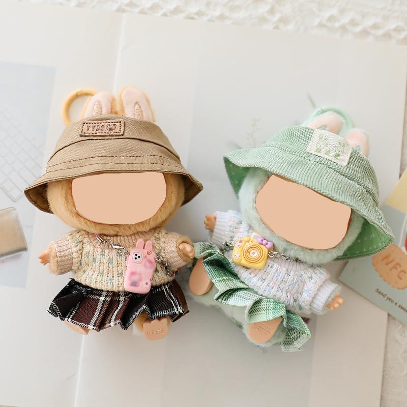 Conjunto de Ropa para Muñeca Labubu 15-17 cm 5 Piezas Verde