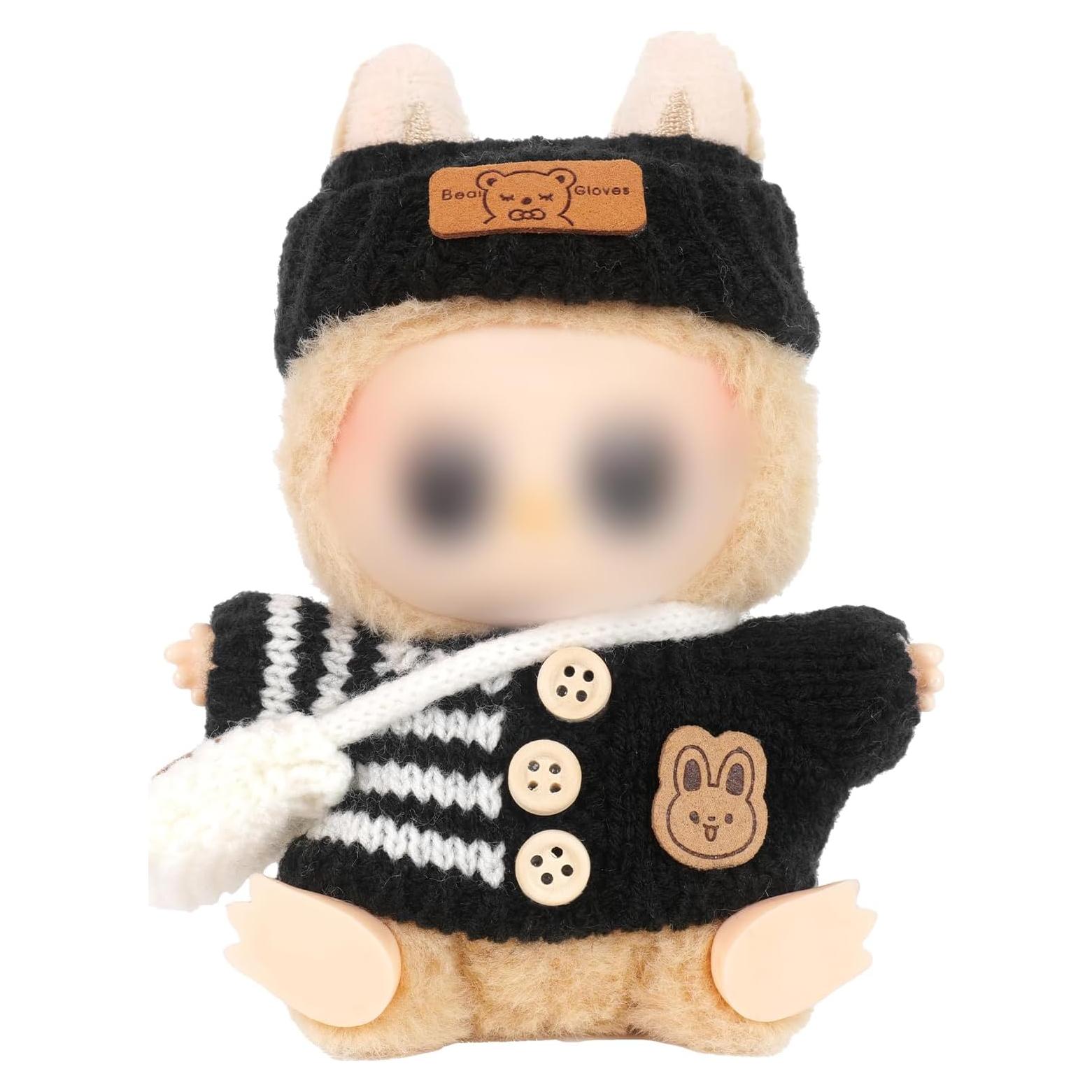 Conjunto de Ganchillo Negro para Muñecas 15-17 cm - FNHMSL